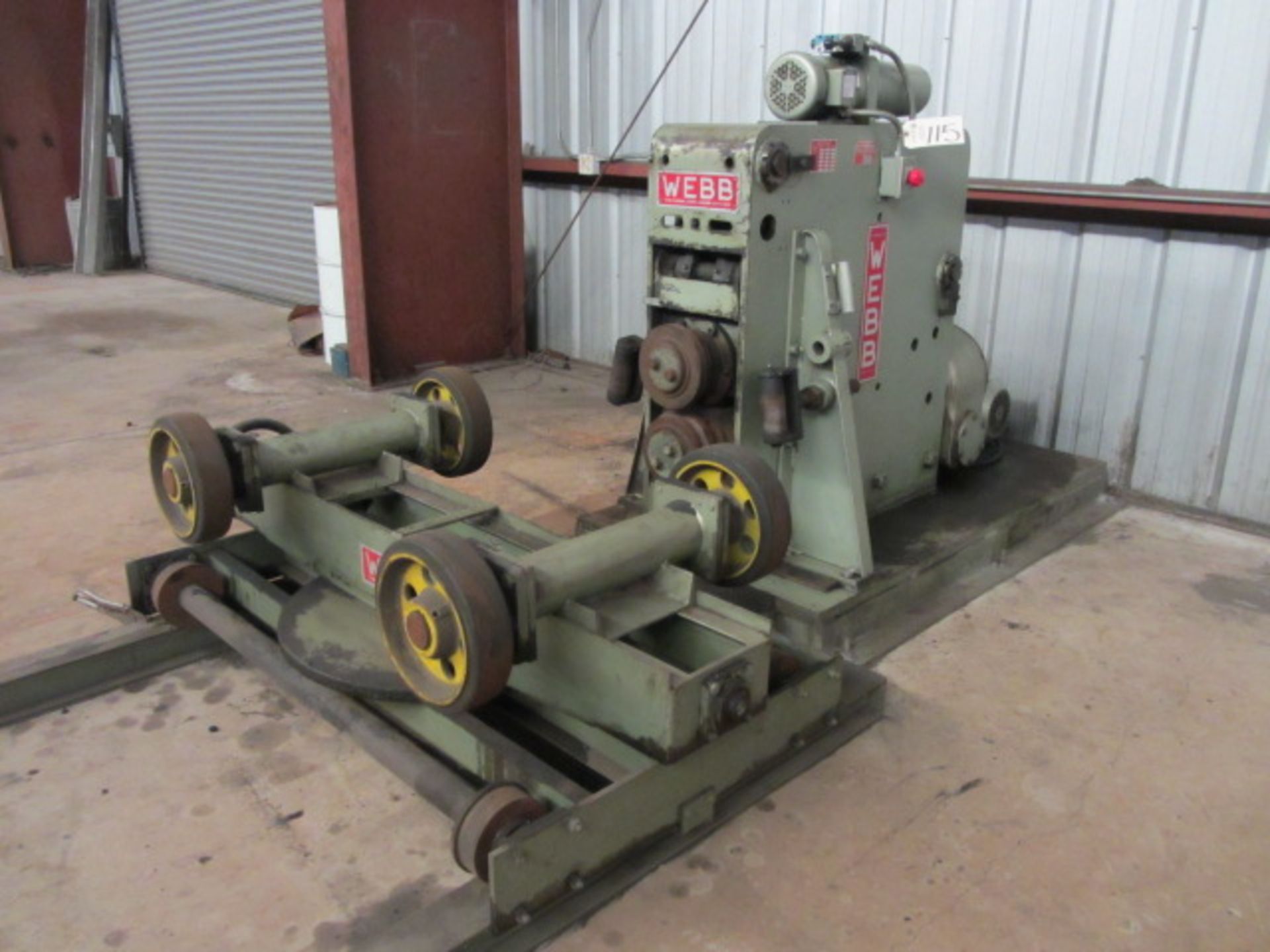 Webb Model M-4 / F.42 Offset Joggle Roll Machine with Tank Support Rolls, sn:9828