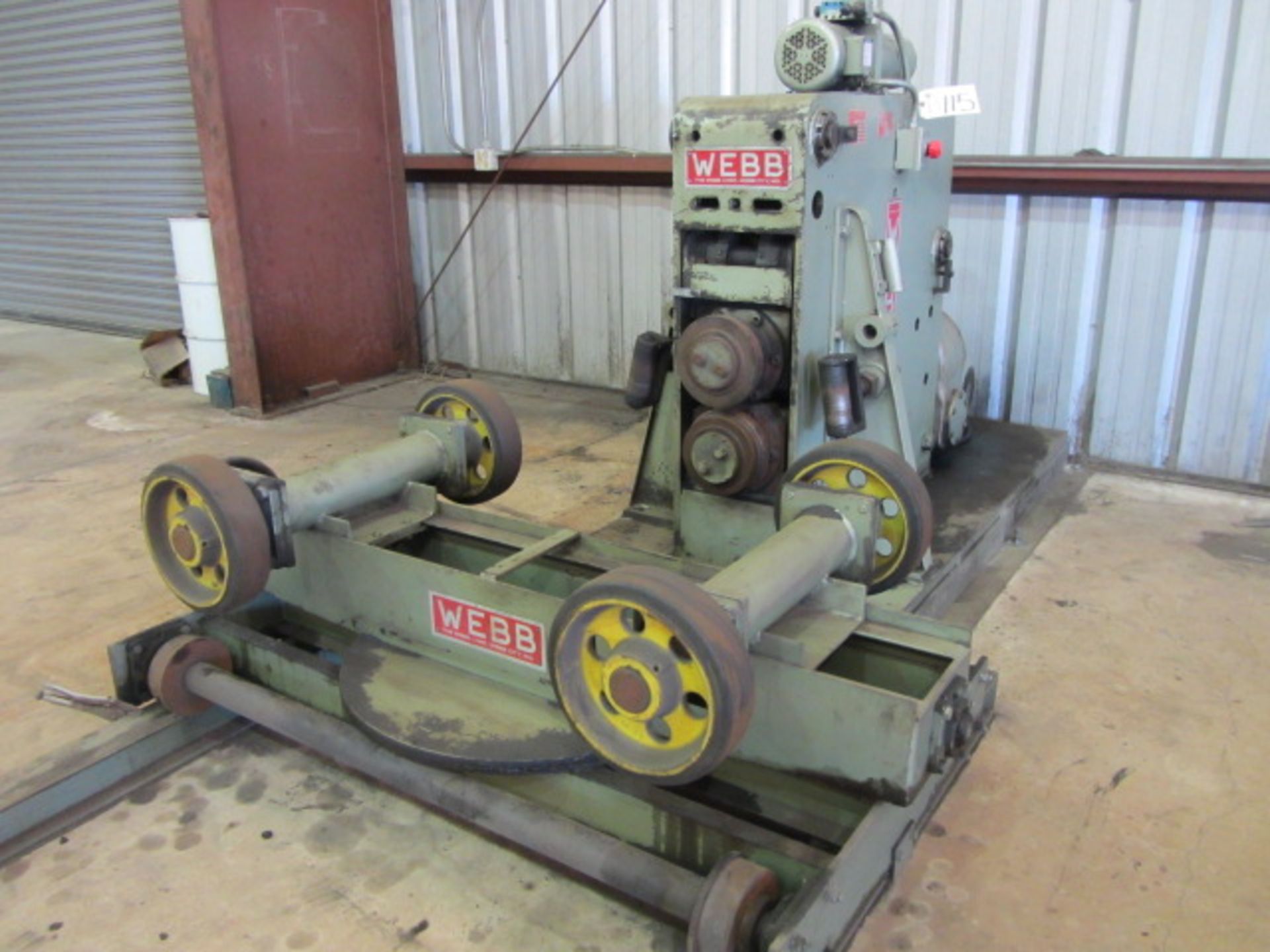 Webb Model M-4 / F.42 Offset Joggle Roll Machine with Tank Support Rolls, sn:9828 - Image 4 of 8