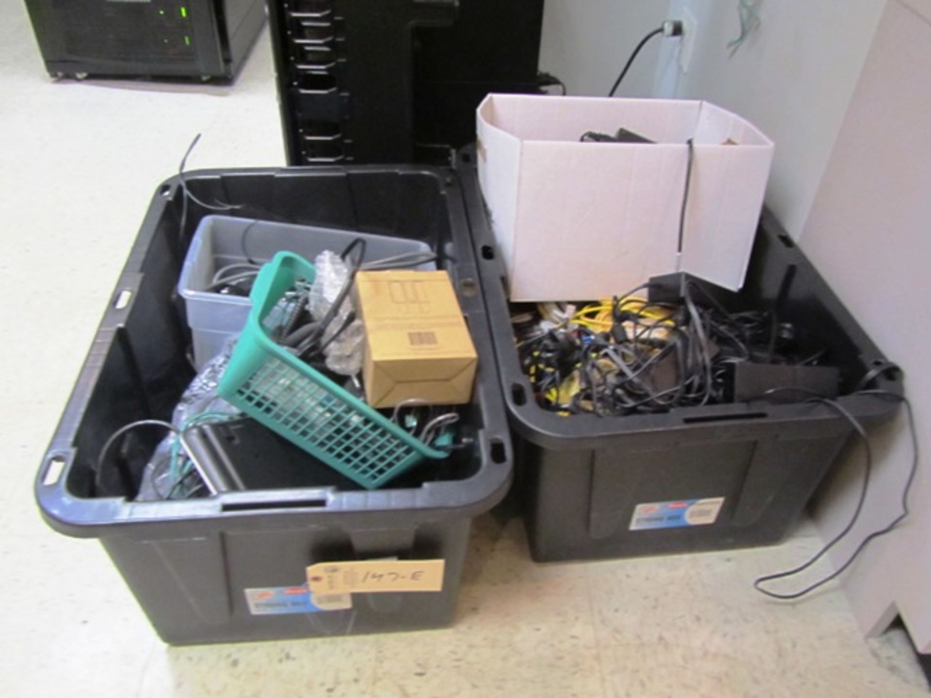 (2) Tubs of Misc Cable, Mouses, Power Cords, Etc., *located Oak Lawn, IL