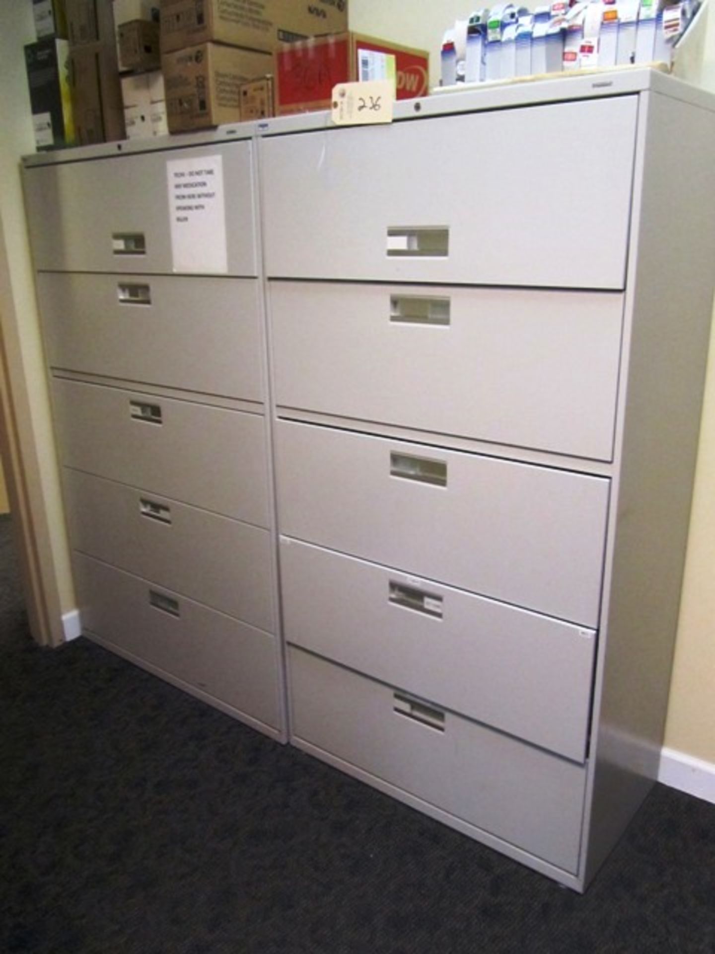 (2) 5 Drawer Lateral Filing Cabinets*located Oak Lawn, IL