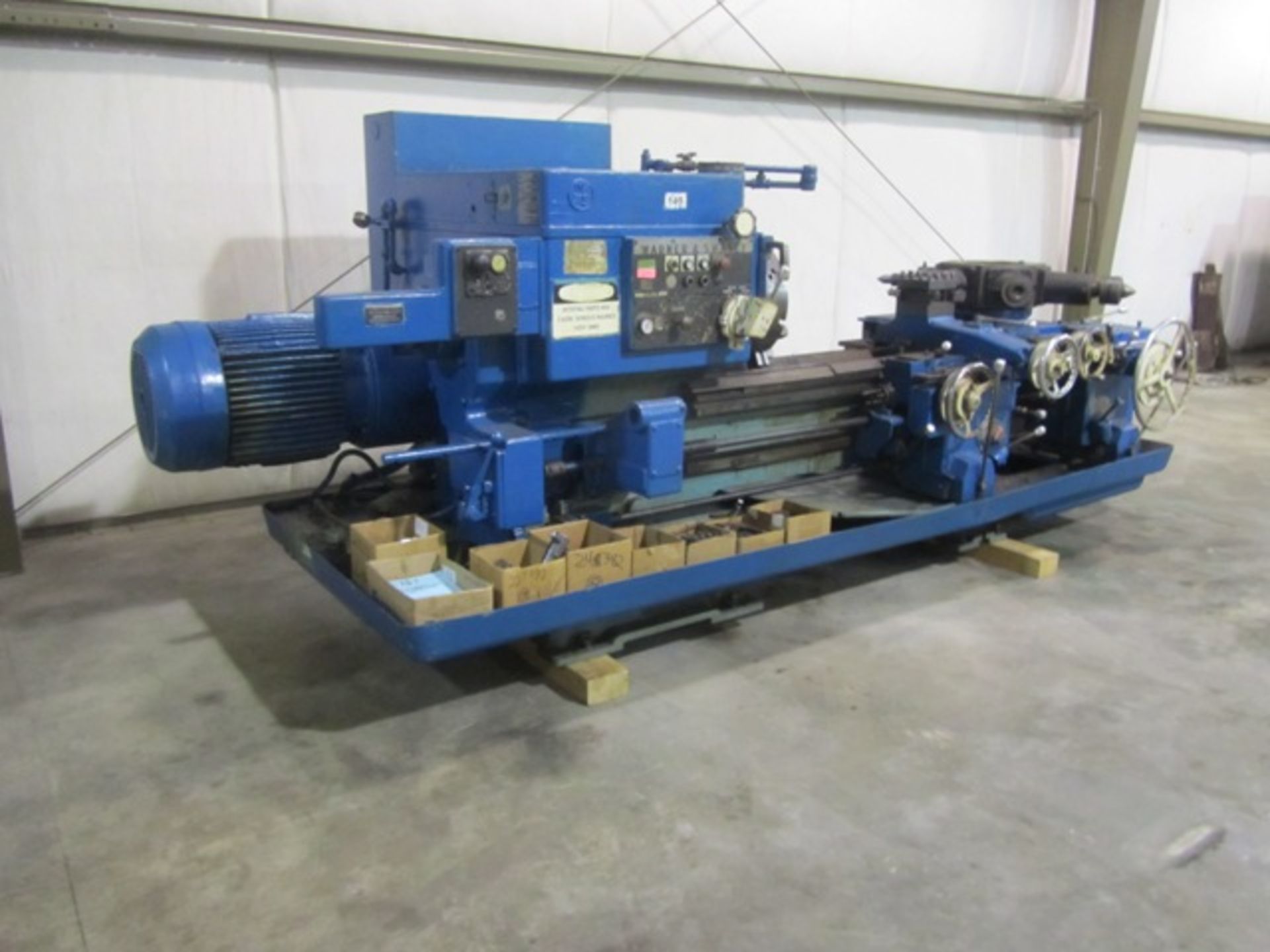 Warner & Swasey #3A Cross Sliding Turret Lathe with 18" 4-Jaw Chuck, 6-1/4" Thru-Hole, Spindle