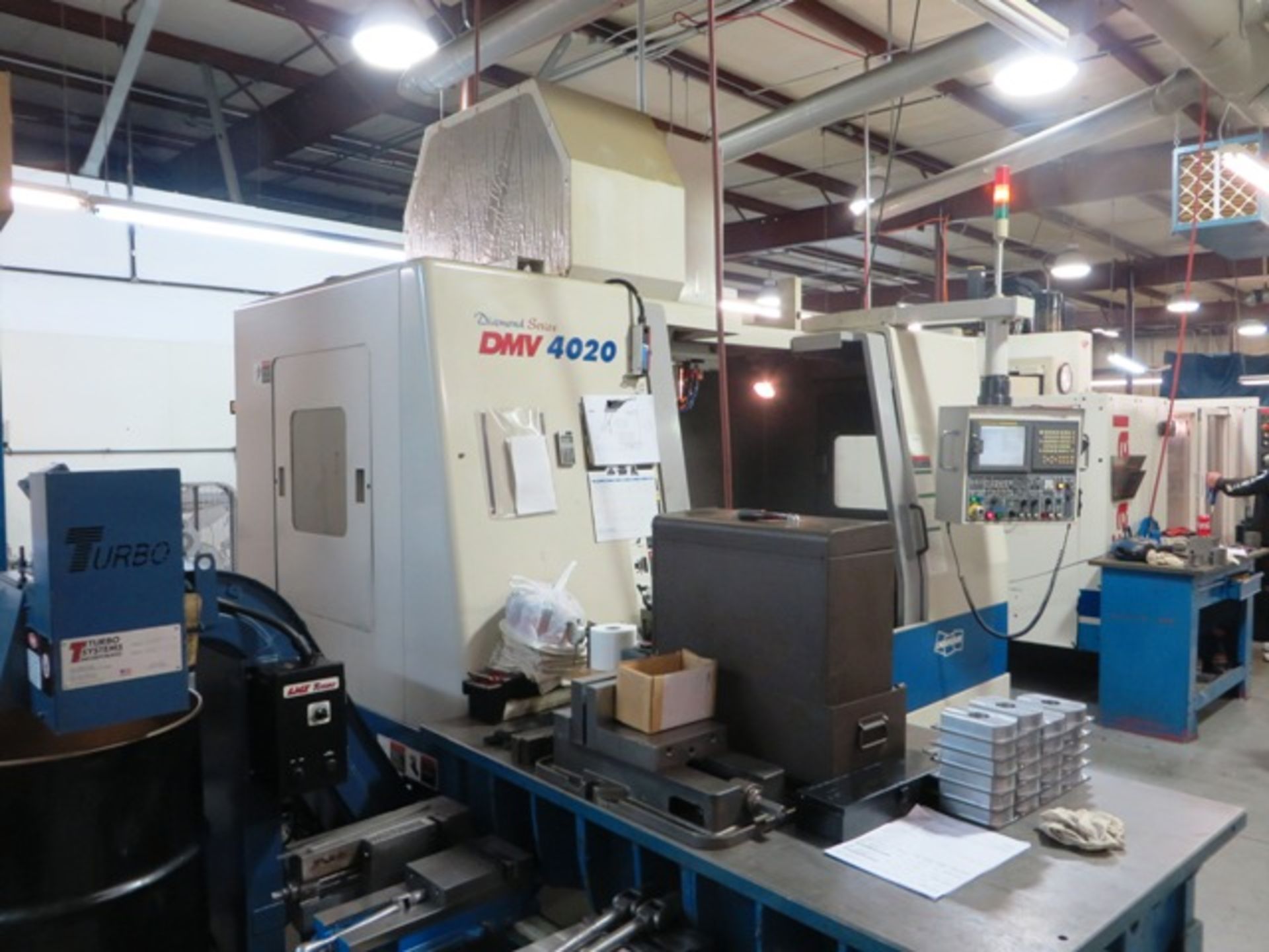 Doosan Model DMV 4020 CNC Vertical Machining Center with Thru-Spindle Coolant, #40 Taper Spindle - Image 4 of 9