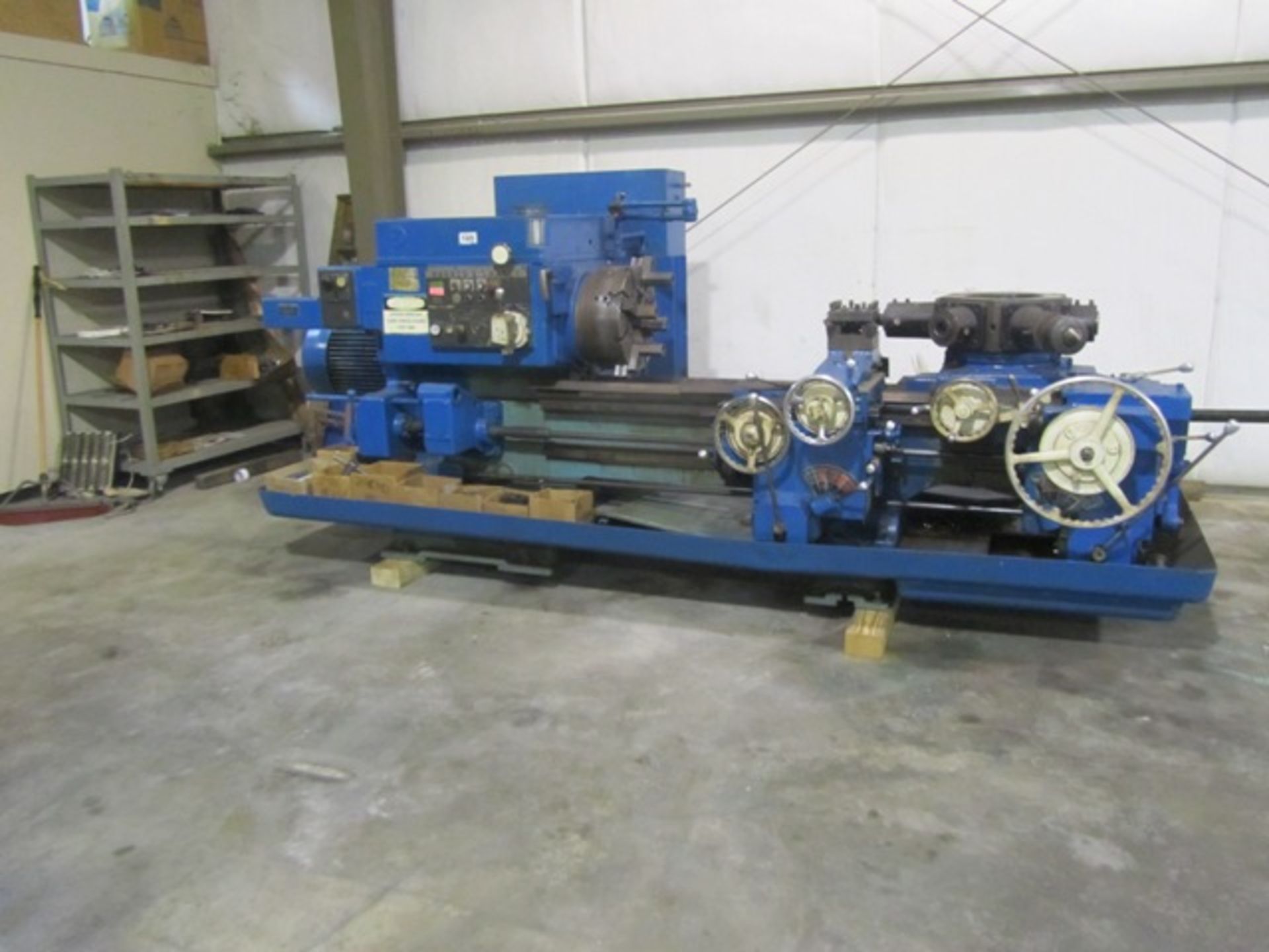 Warner & Swasey #3A Cross Sliding Turret Lathe with 18" 4-Jaw Chuck, 6-1/4" Thru-Hole, Spindle - Image 2 of 10