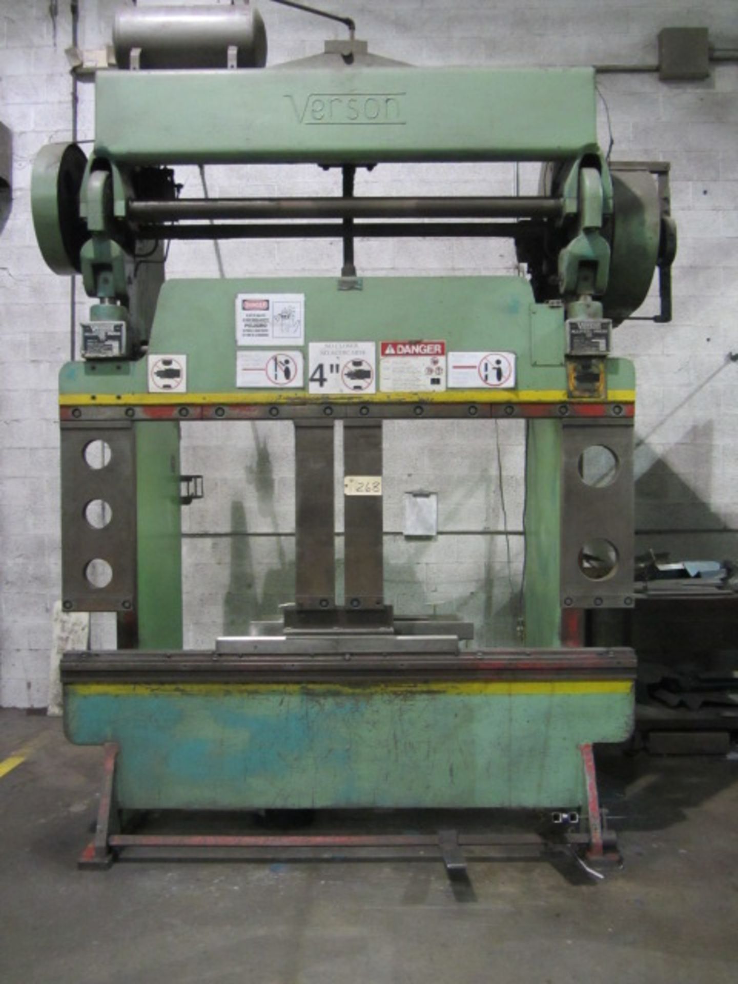 Verson 60 Ton x 8' Special Press Brake for Deep Reach, 40'' Shut Height, 3'' Stroke, 4'' Adjustment, - Image 5 of 6