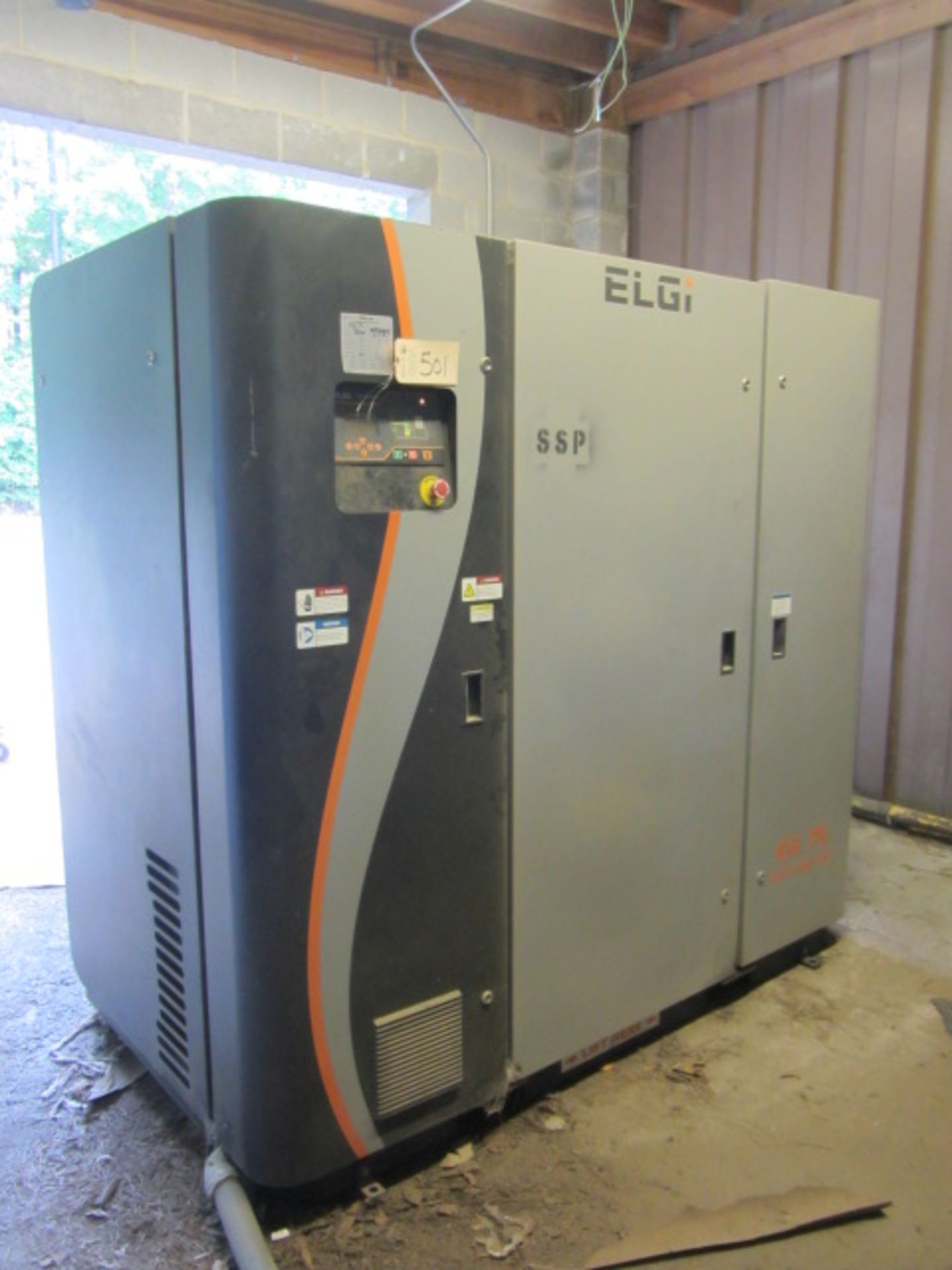 Elgi Model EG75 100 HP Rotary Screw Air Compressor with Neuron II Digital Controls, sn:MNES030143,