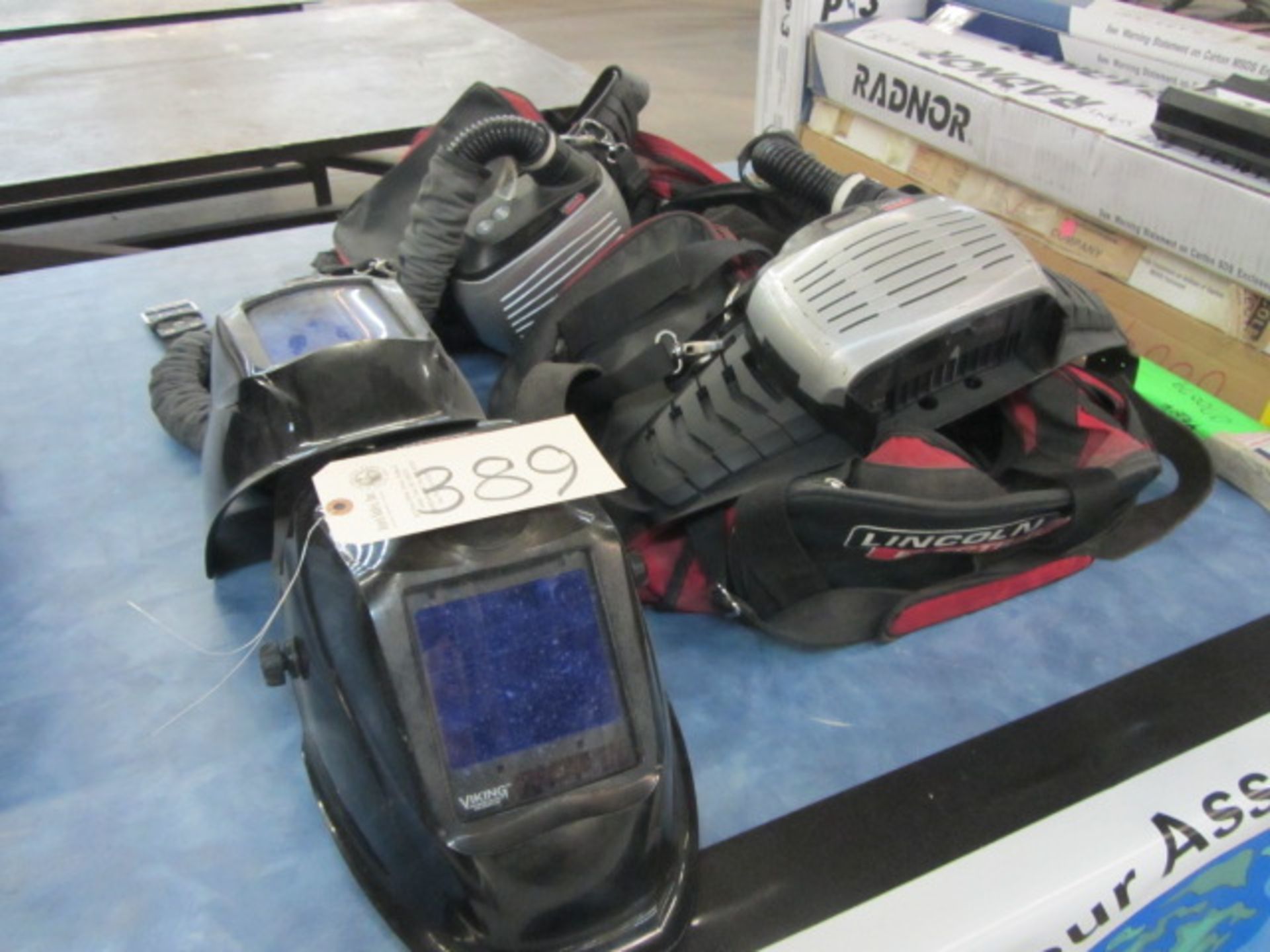(2) Lincoln Welding Respirators with Batteries & Charges