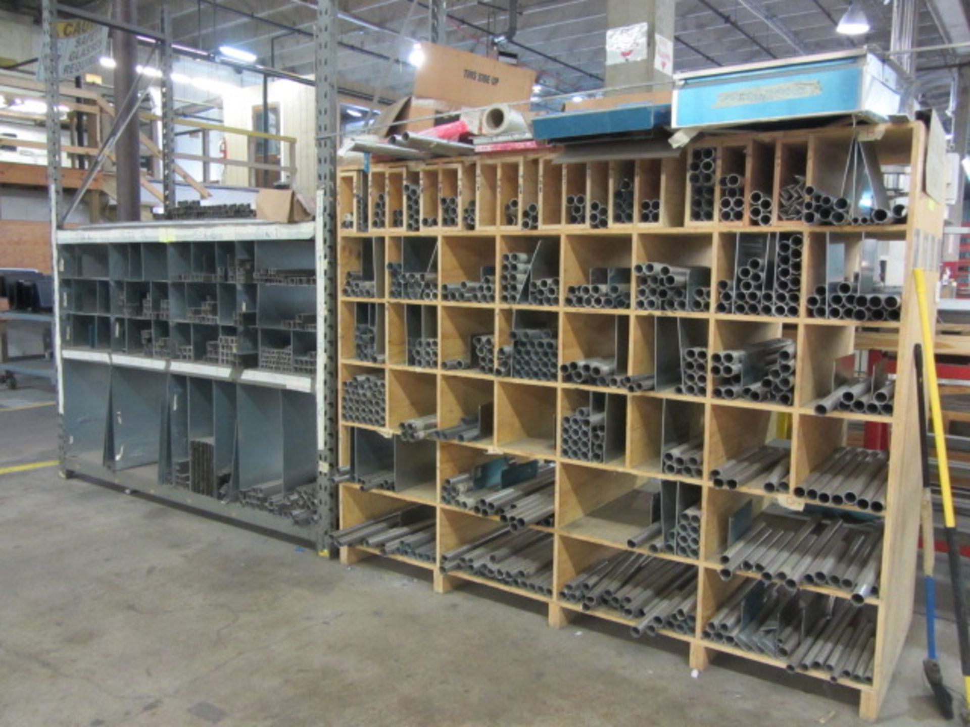 Large Quantity of Tubing & Round Stock with Cabinets