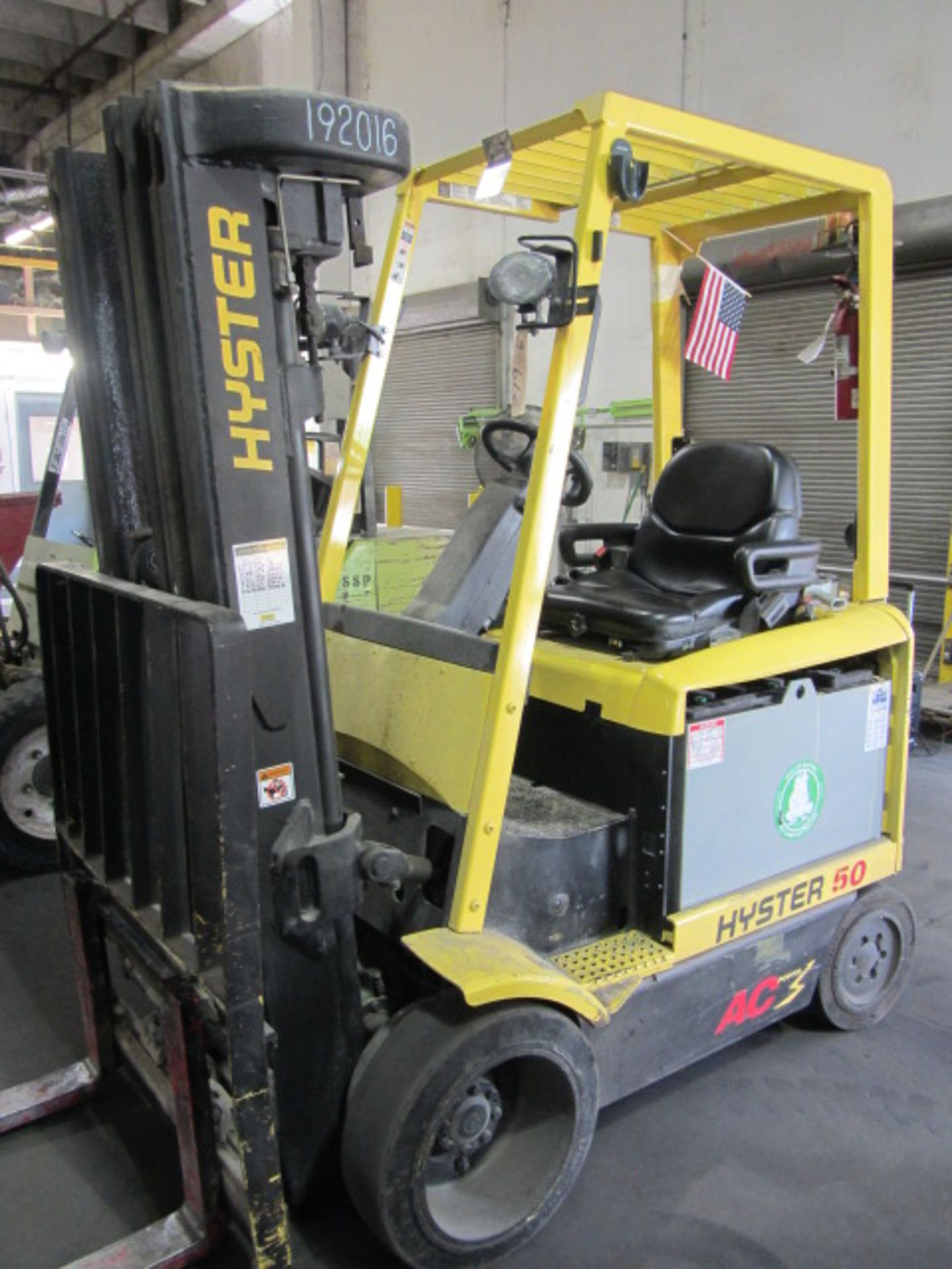Hyster 50 Model E50Z-33 4500lb Electric Forklift with 4-Stage Mast, Side Shift, sn:G108N0999IF, - Image 3 of 7