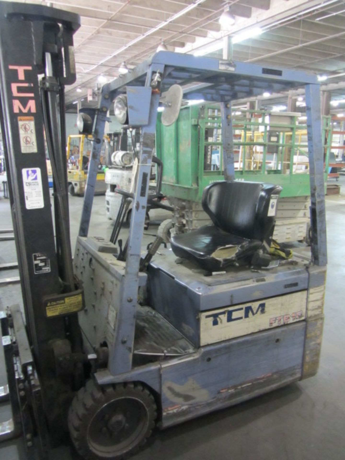 TCM FTB15 Model FTB1552 3000lb Electric Forklift with 3-Stage Mast, Sideshift, sn:B72CE00880, sn: - Image 3 of 7