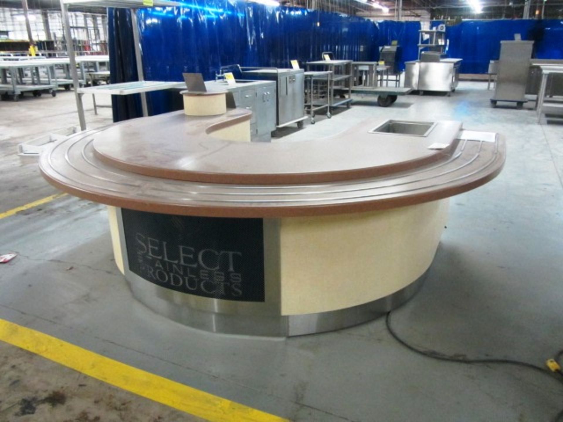 Radius Counter, 132'' x 37'', YSERV-0017