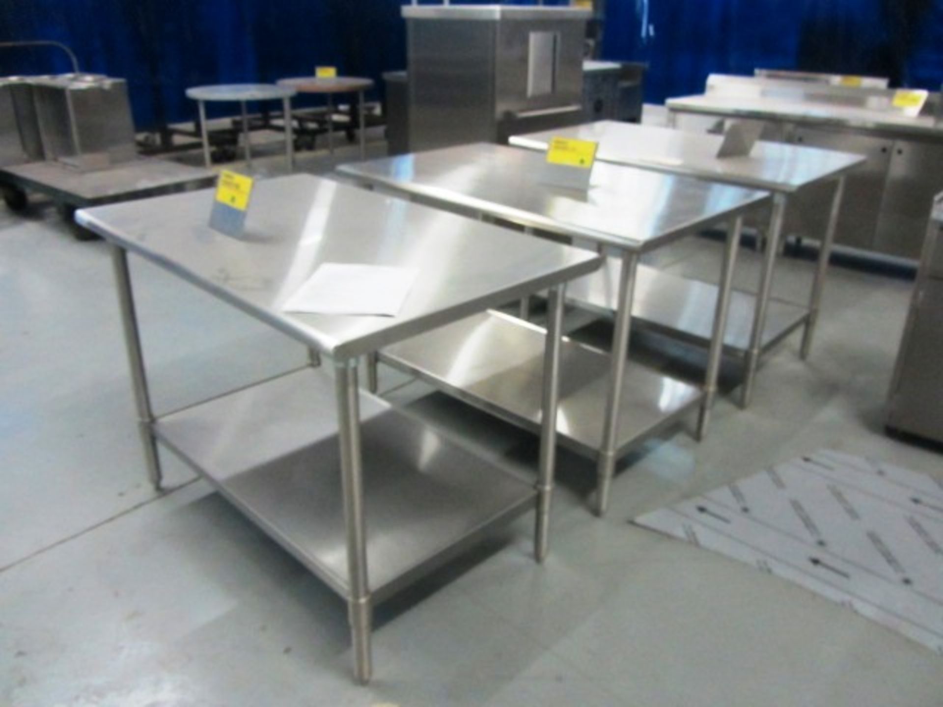 (3) Stainless Steel Tables