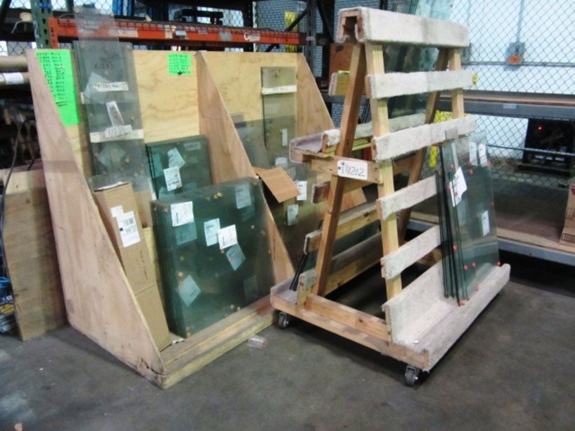 Large Quantity of Glass (on 2 carts)