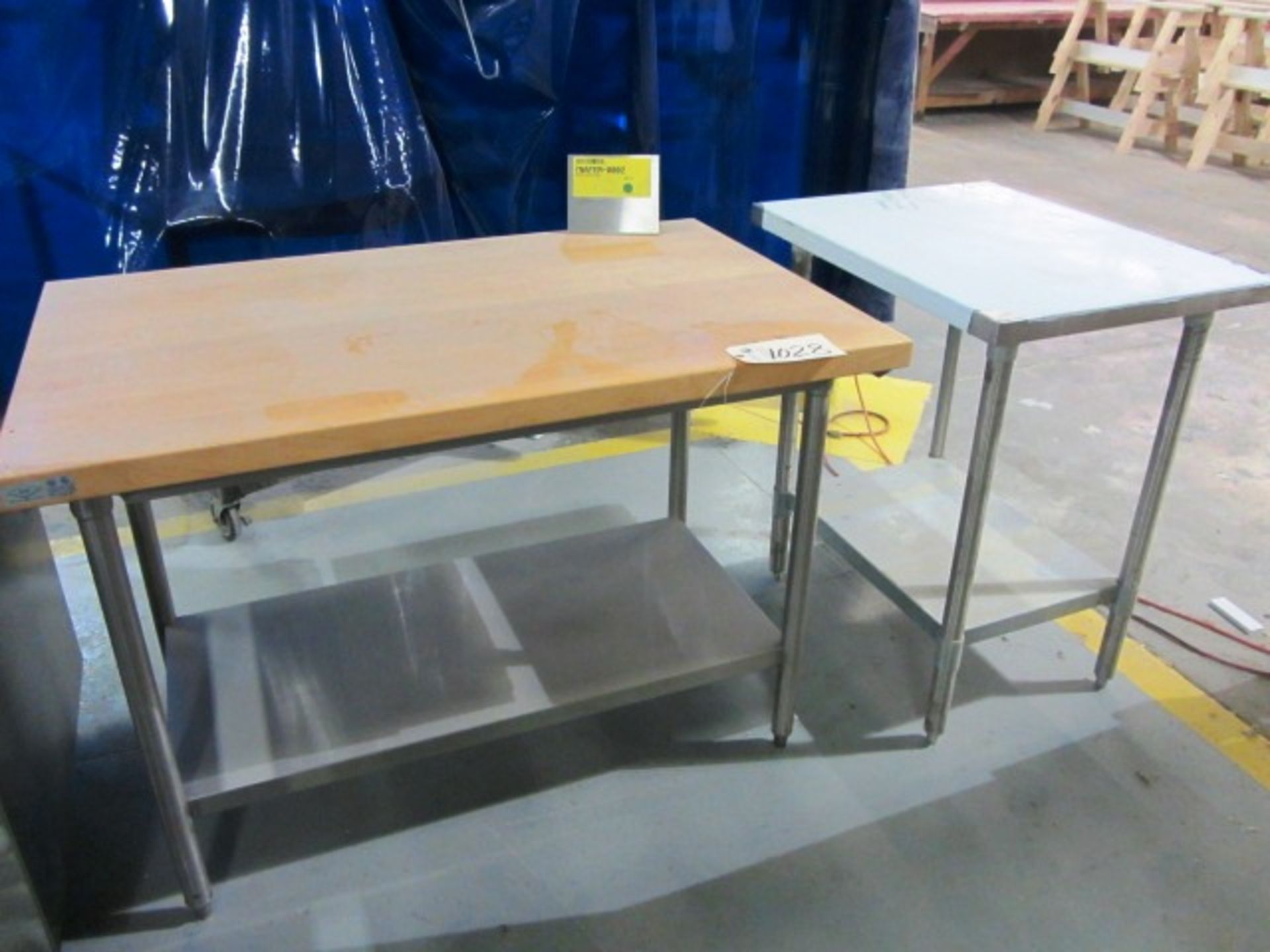 Stainless Steel & Wood Table