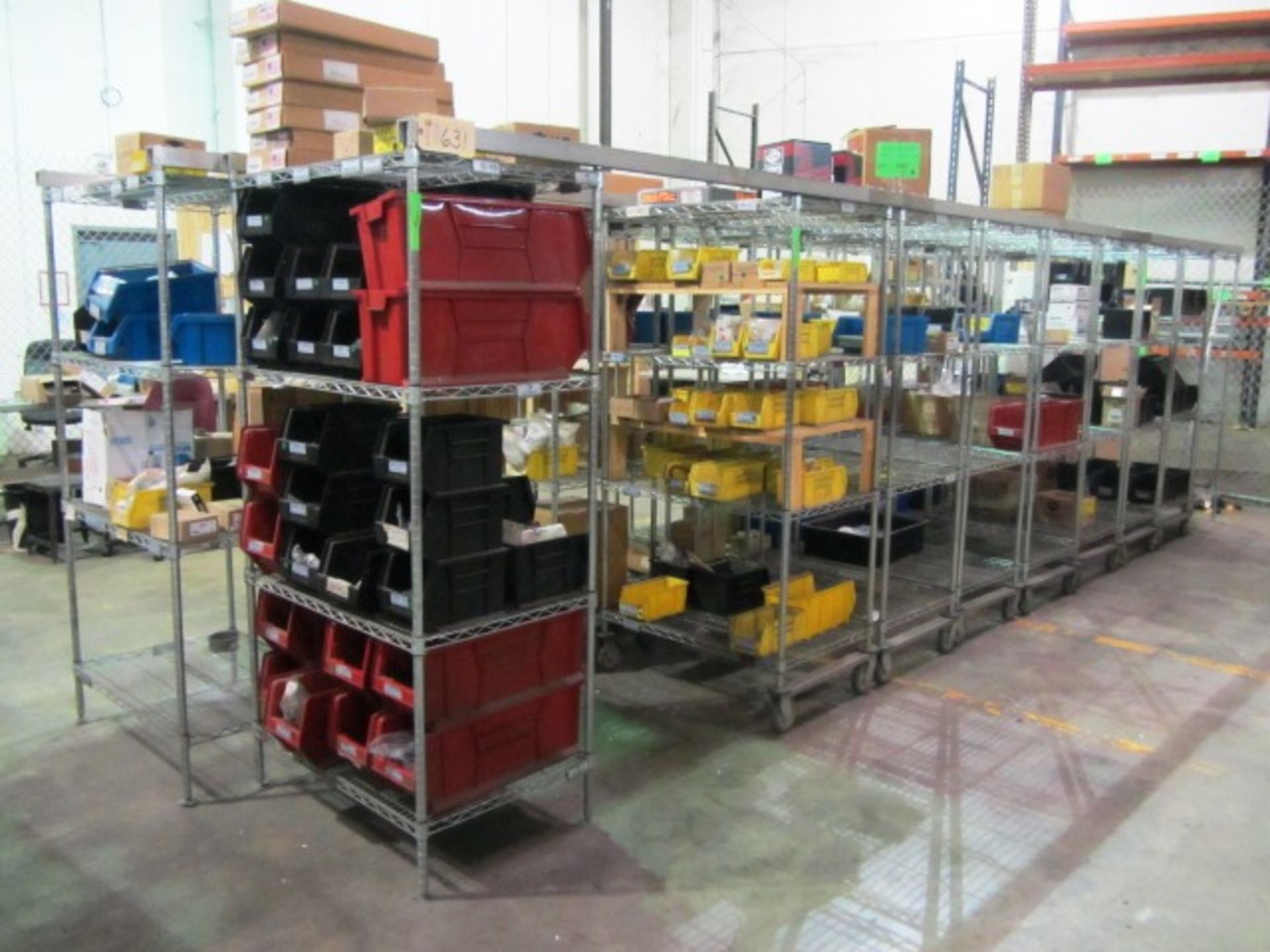 Contents of (14) Bakers Racks consisting of Assembly Parts