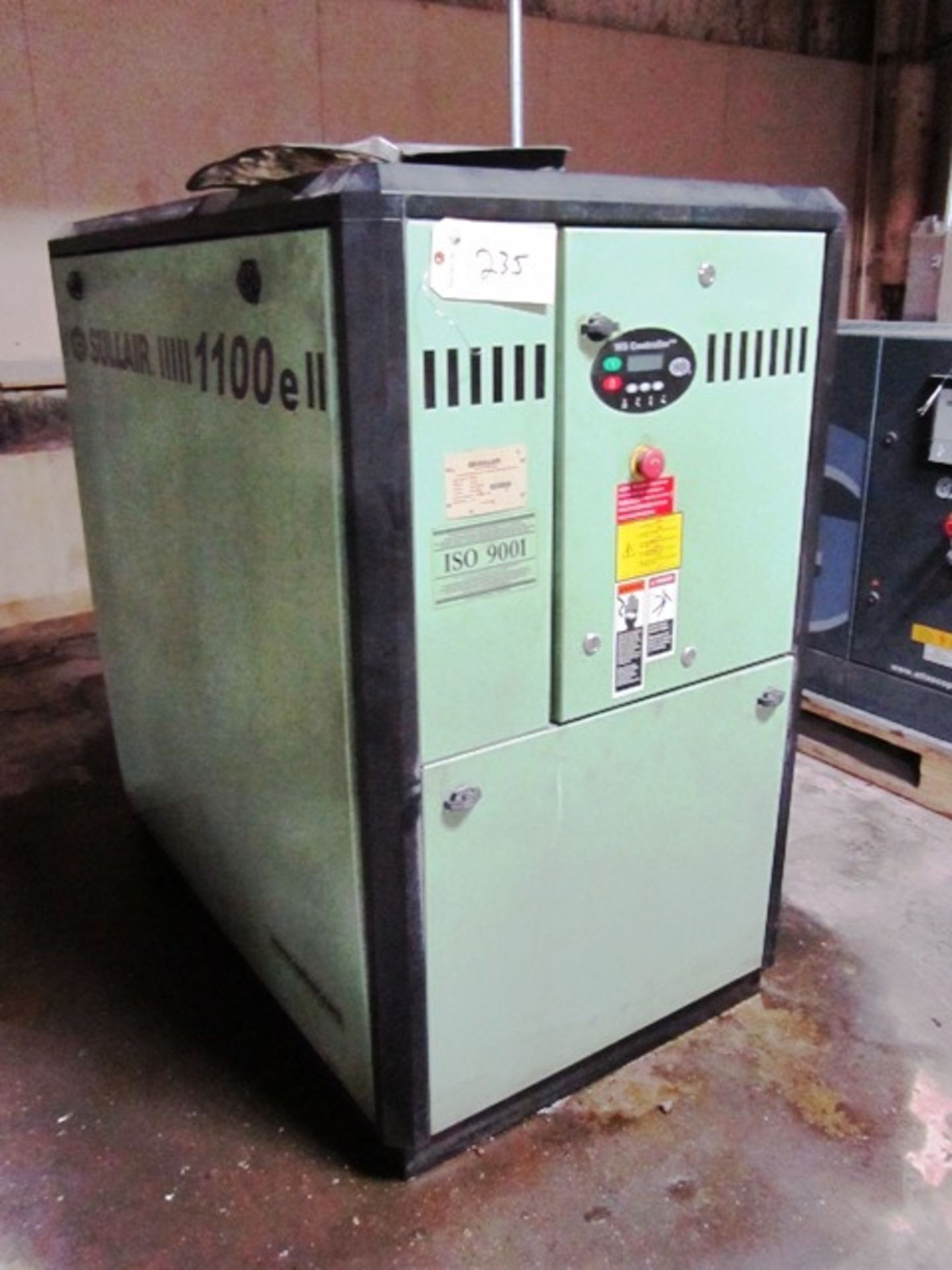 Sullair Model 1109E/A 15 HP Rotary Screw Air Compressor with 125/135 PSIG, sn:200611300162, mfg.