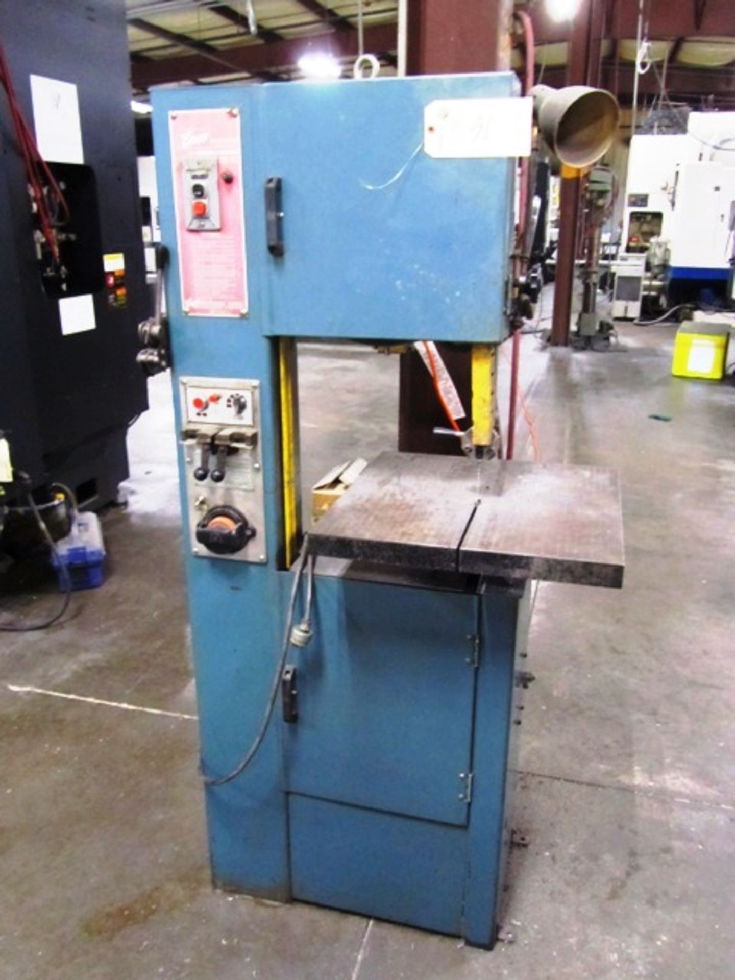 Enco Model 135-1545 15'' Vertical Bandsaw with Blade Weld Attachment, 20'' x 20'' Work Table, sn: