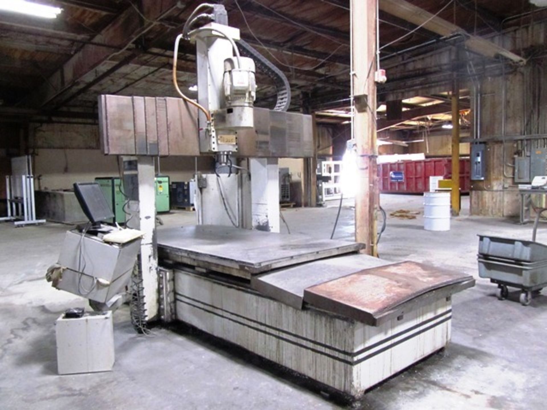 Milltronics BR50 CNC Vertical Bridge Mill with 48'' x 98'' Table, #40 Taper Spindle, 50'' X-Axis