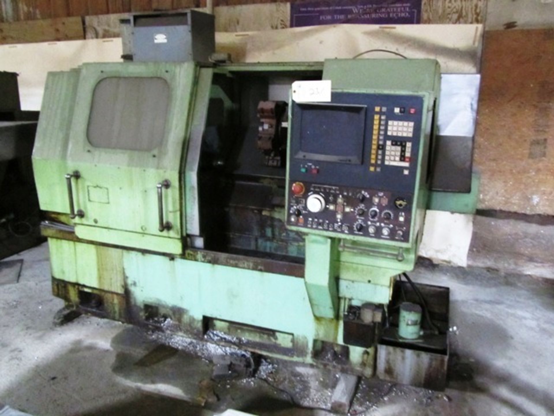 Daewoo CNC Lathe with 12 Position Turret, Collet Chuck, Fanuc Control