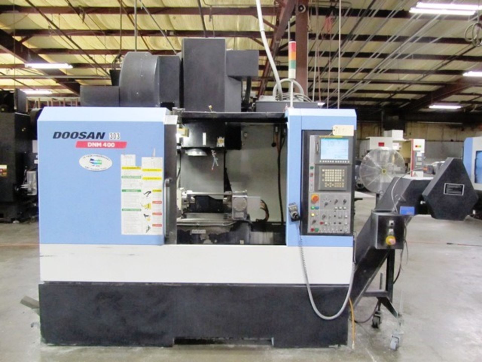 Doosan DNM 400 4-Axis CNC Vertical Machining Center with 6'' & 8'' Tsudakoma 4th Axis Rotary Tables,