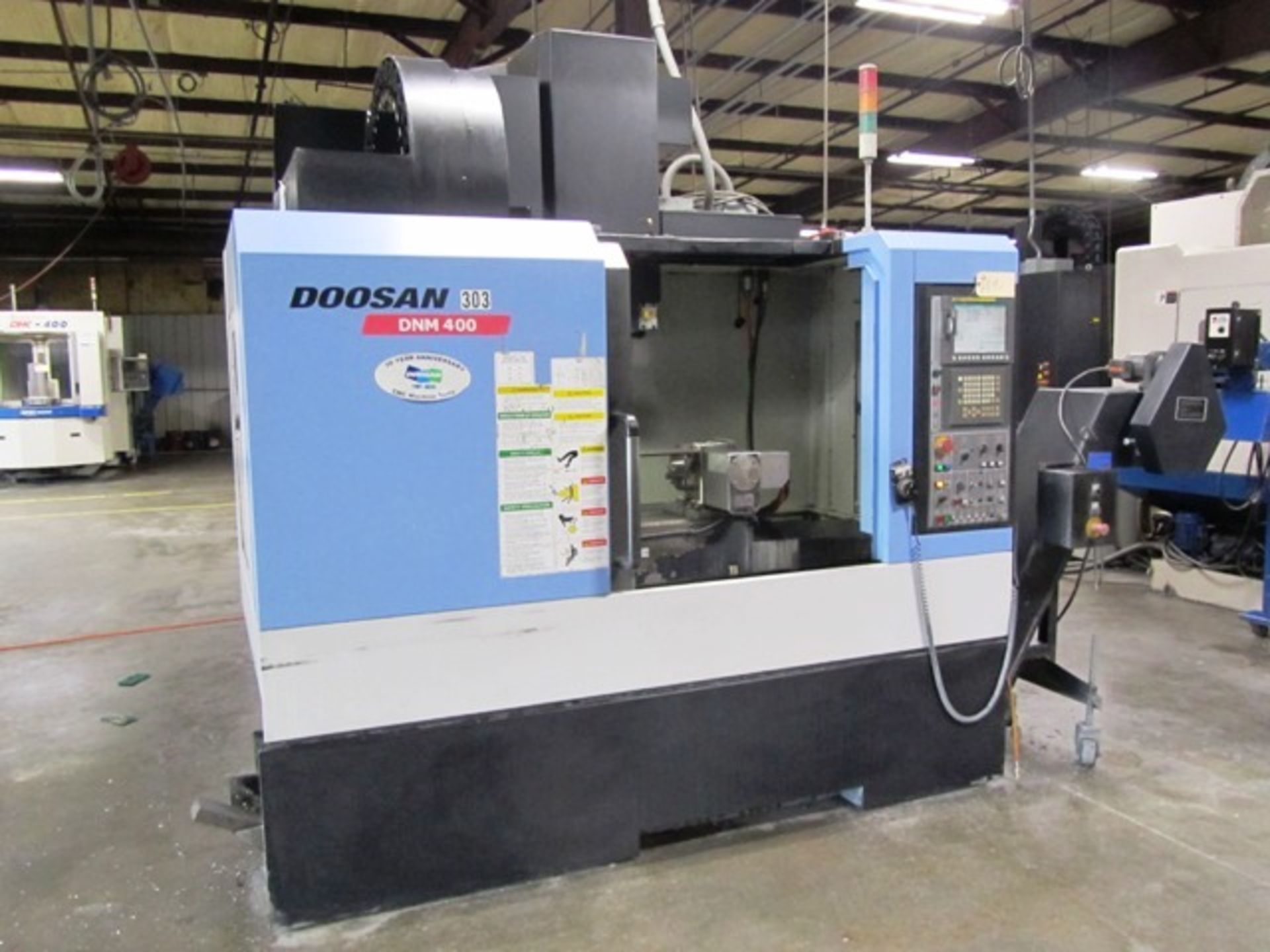 Doosan DNM 400 4-Axis CNC Vertical Machining Center with 6'' & 8'' Tsudakoma 4th Axis Rotary Tables, - Image 3 of 4