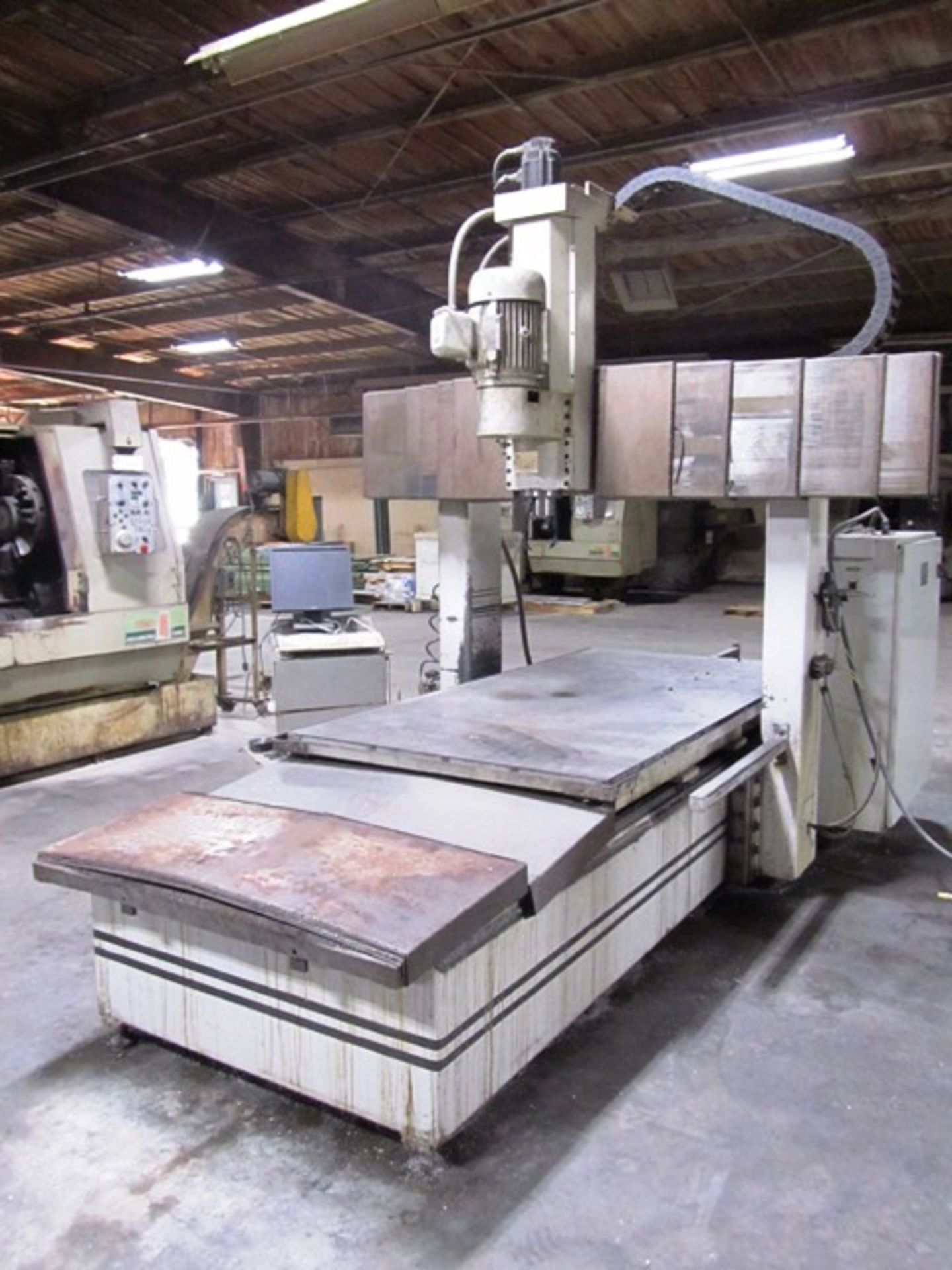 Milltronics BR50 CNC Vertical Bridge Mill with 48'' x 98'' Table, #40 Taper Spindle, 50'' X-Axis - Image 2 of 3