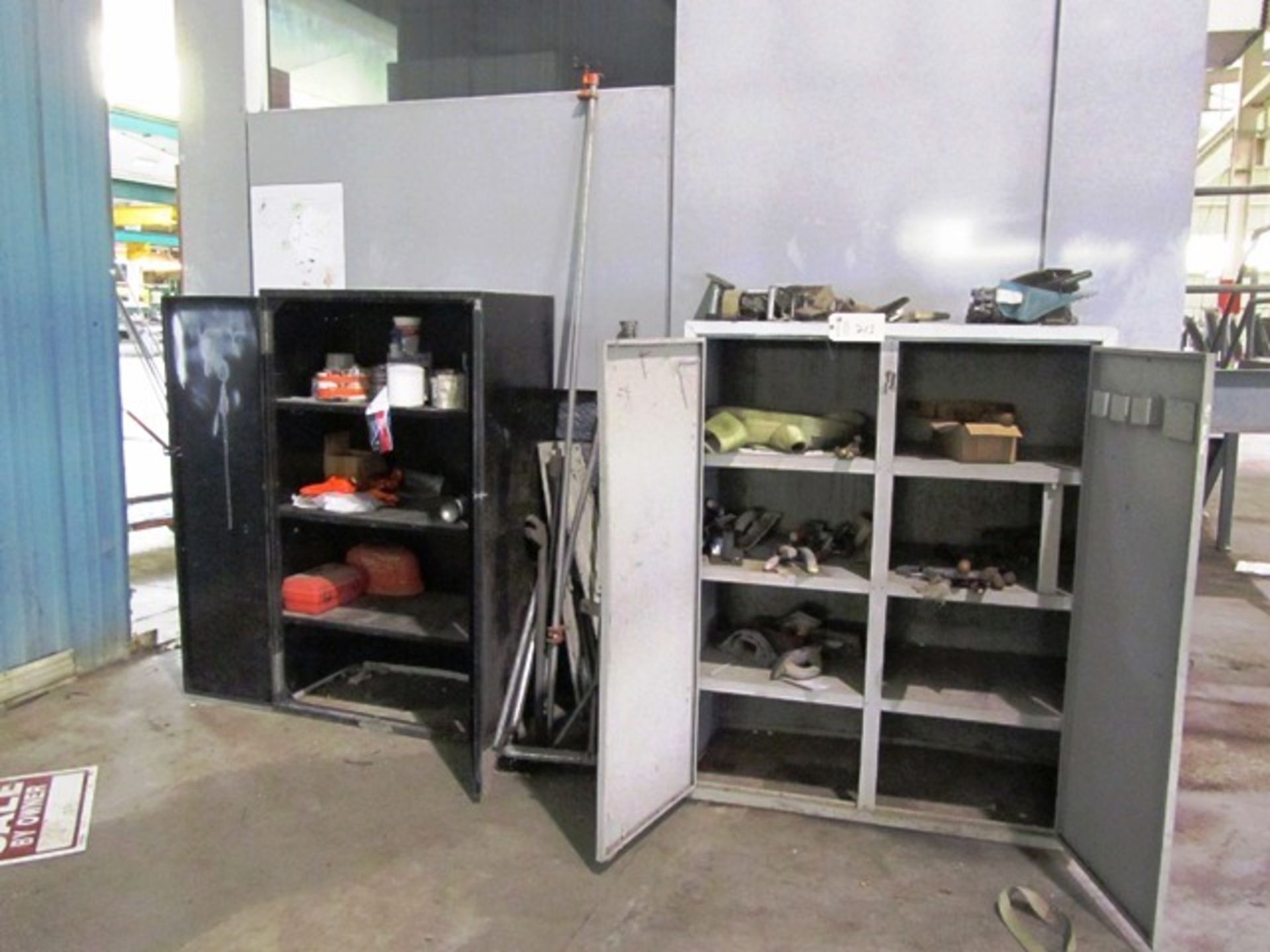 (2) 2 Door Cabinets with Contents