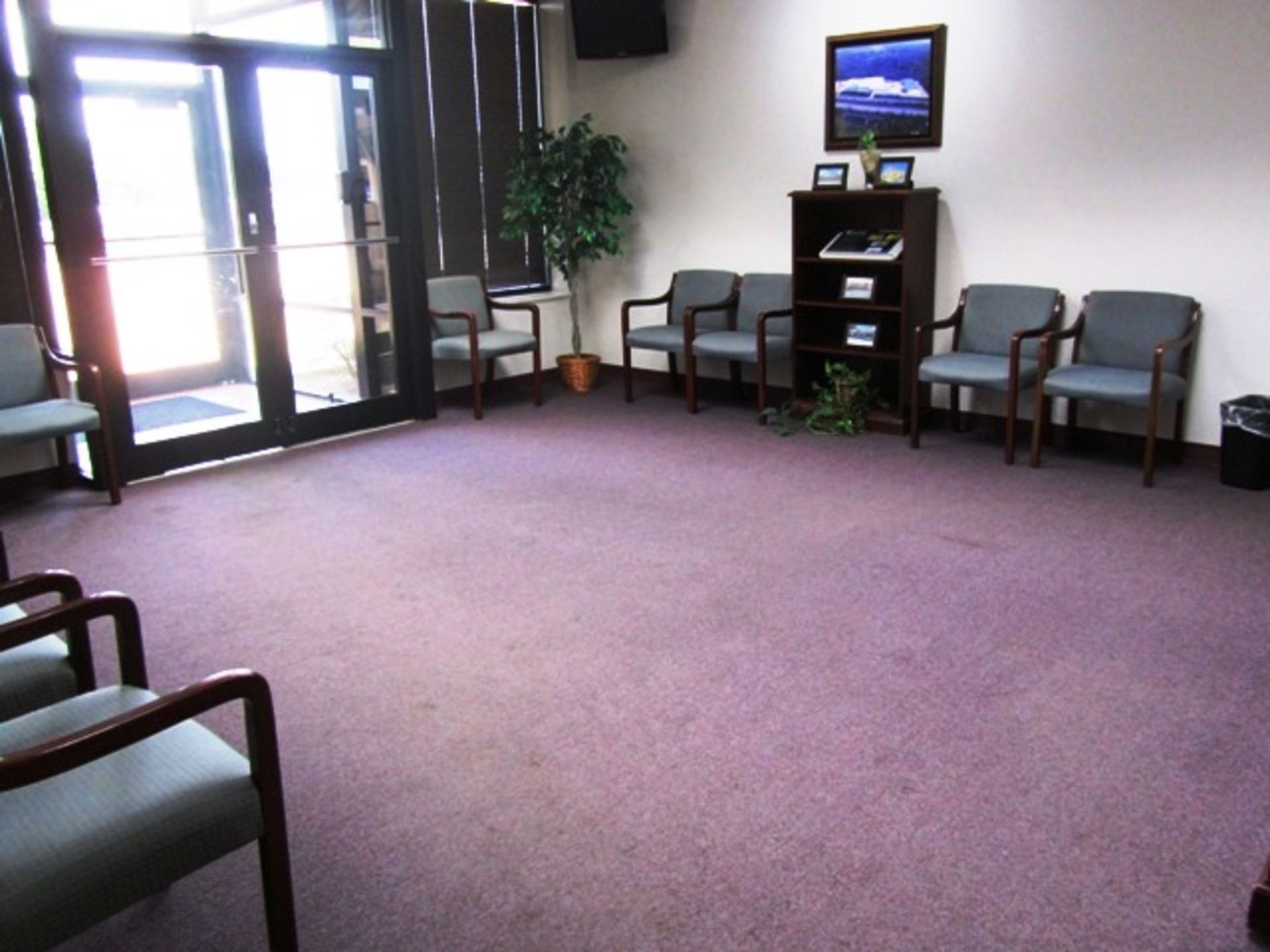 Balance of Lobby consisting of Chairs, (3) Book Shelves, Credenza (no small samsung monitor)