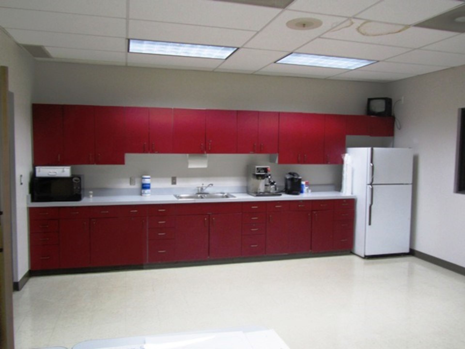Contents of Breakroom consisting of Refrigerator/Freezer, Microwave, Brewmatic Coffee Maker