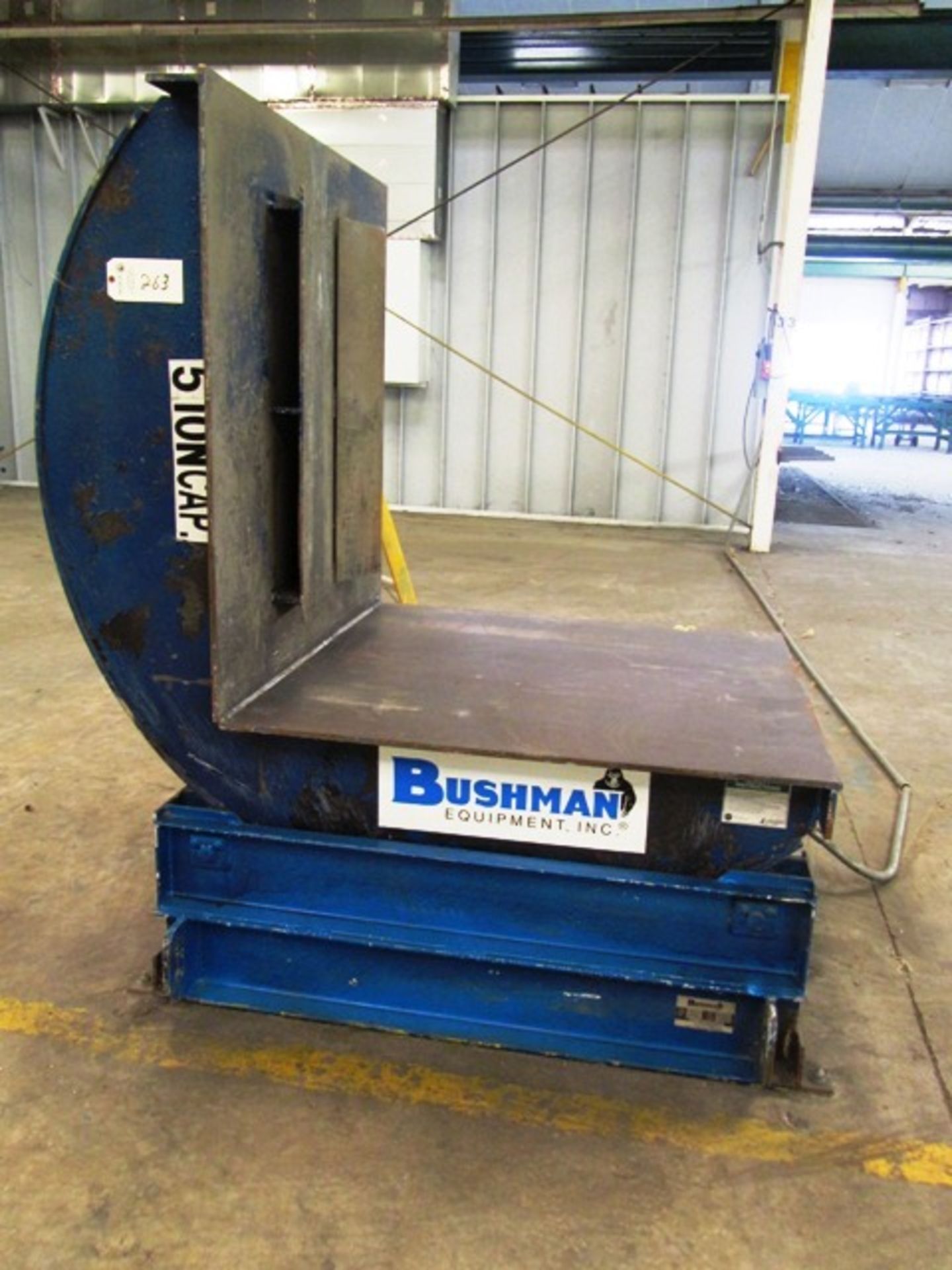 Bushman Model M9604 5 Ton Capacity Coil Flipper with 4' x 4' Platform, sn:21399-B