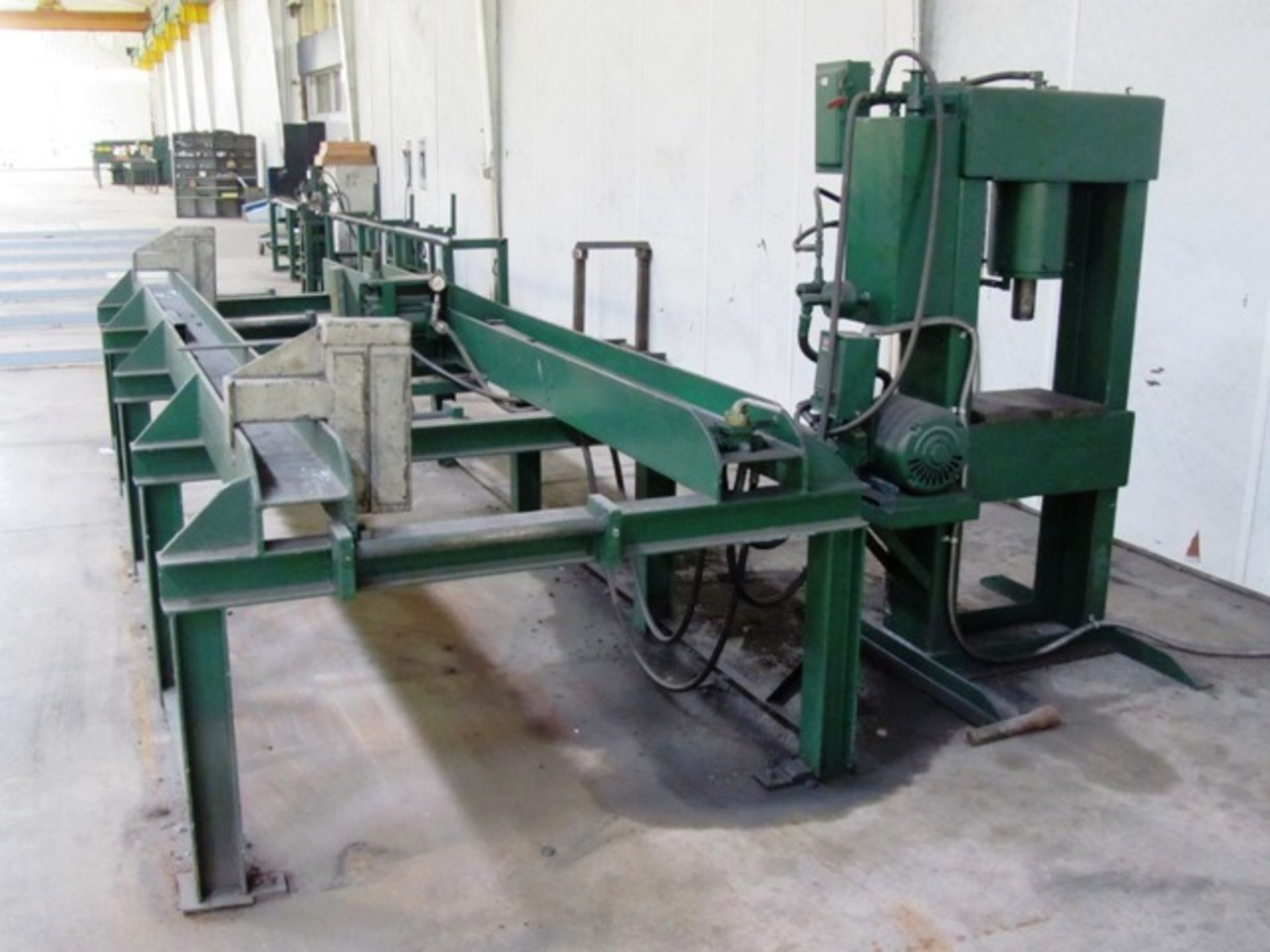 Approx 75 Ton Shop Built H Frame Hydraulic Press with 22'' Between Uprights with Horizontal Beam