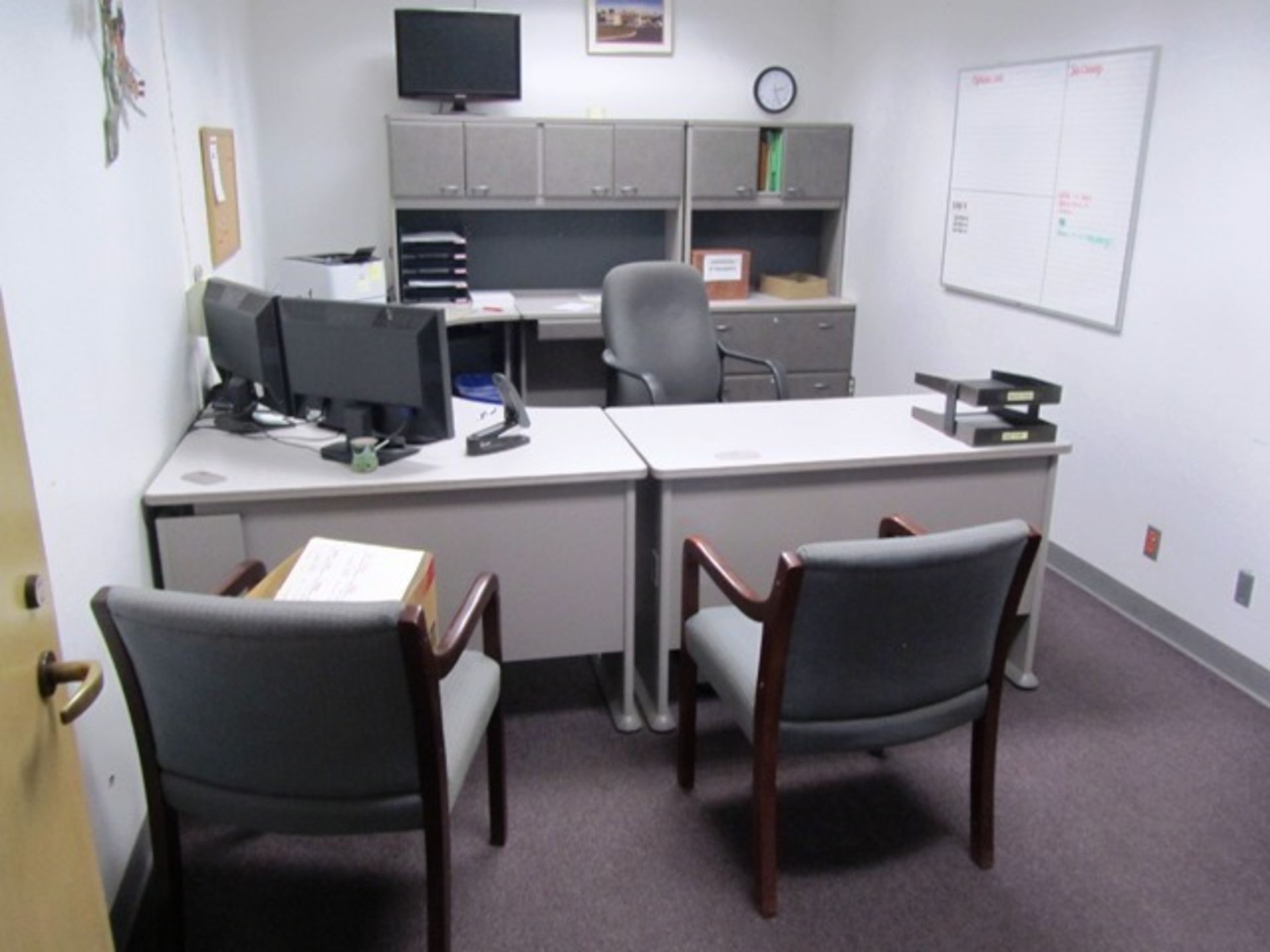 Contents of Office consisting of Desks, Chairs, Filing Cabinets (no computer)