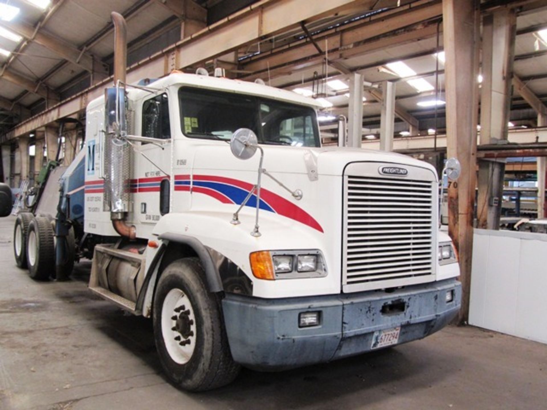Freightliner Diesel Tractor Truck with 5th Wheel, HIRB Hydraulic Extendable Crane & Boom, Out