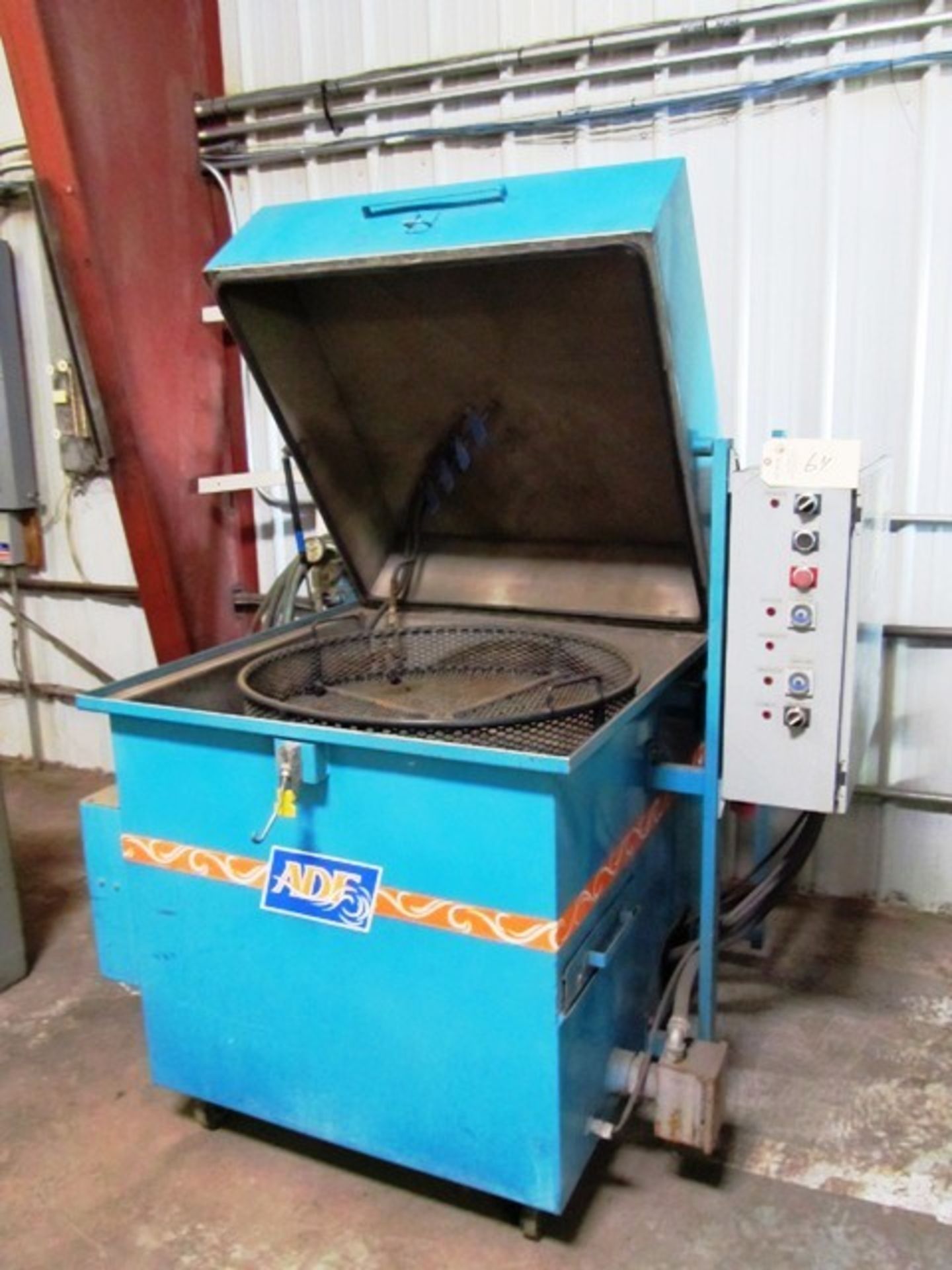 ADF Model 800 Portable Clamshell Type Parts Washer with 32'' Diameter, Heated, Timer, Controls, sn: