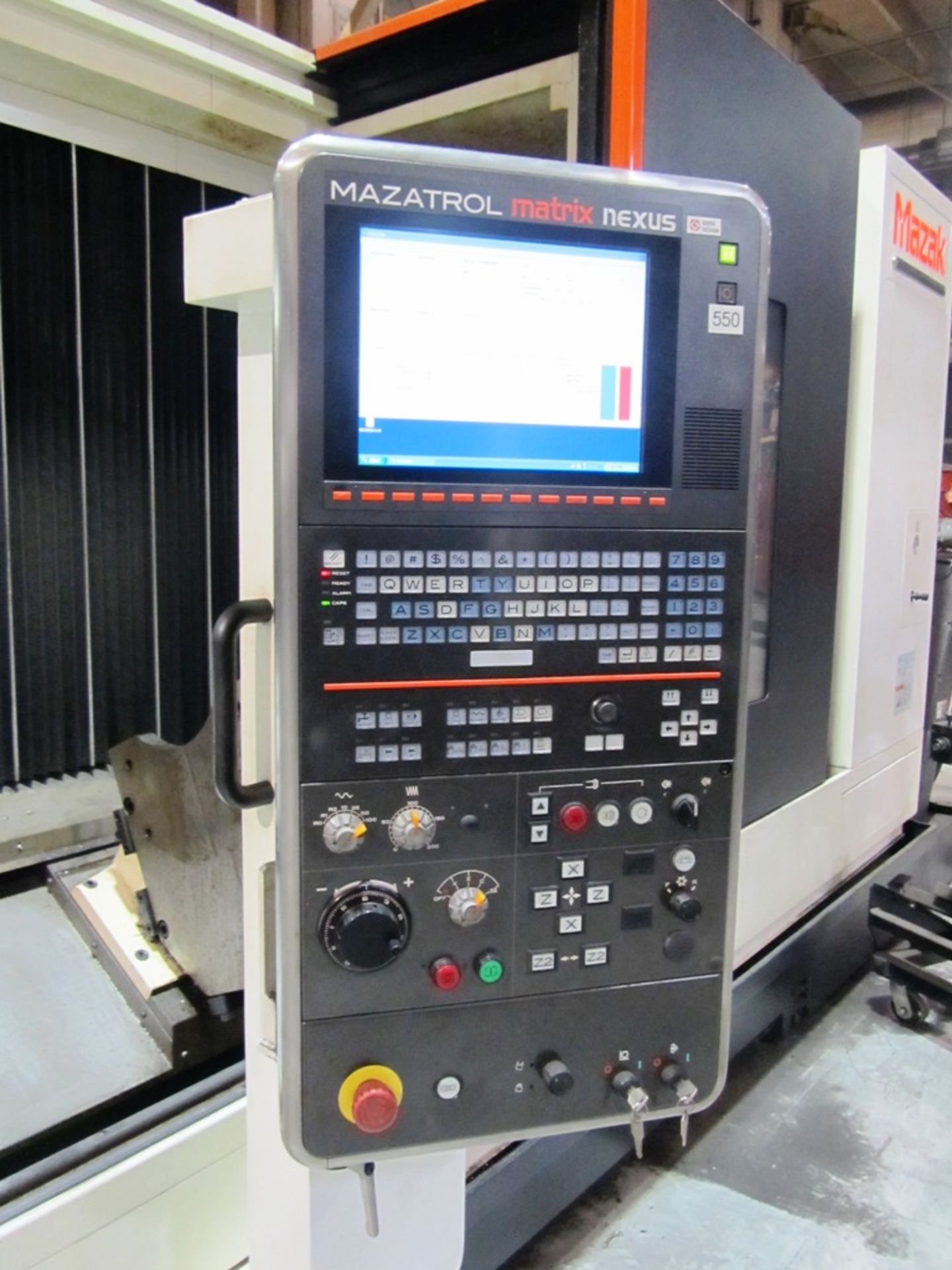 Mazak Slant Turn 550M Large Bore CNC Turning Center with 12-1/2'' Thru-Hole, Milling, Front 4-Jaw - Image 6 of 9