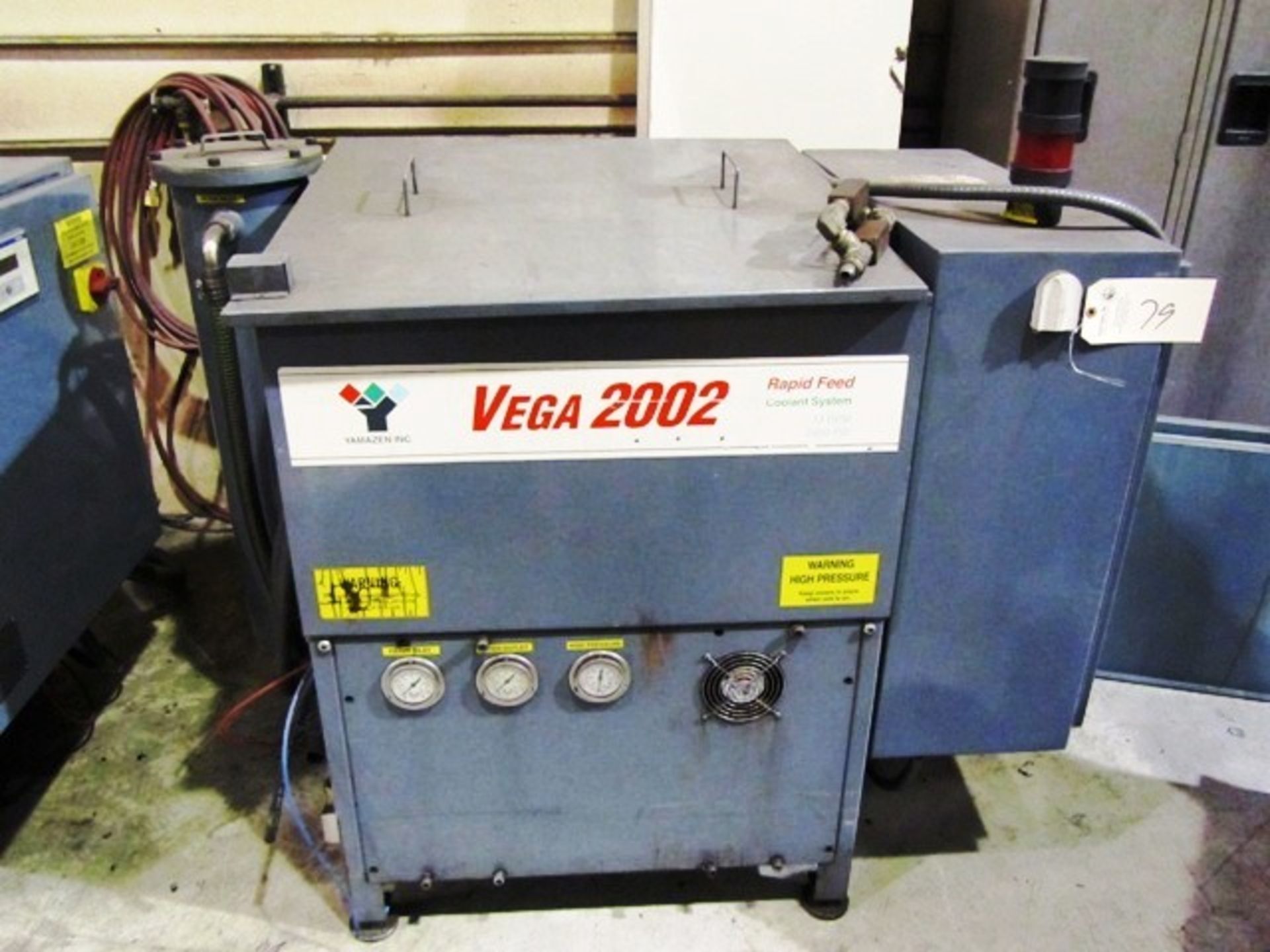 Vega 2002 Rapid Feed Coolant System with 13 GPM, 2000 PSI, Magelis Control, sn:4026 (needs repair)