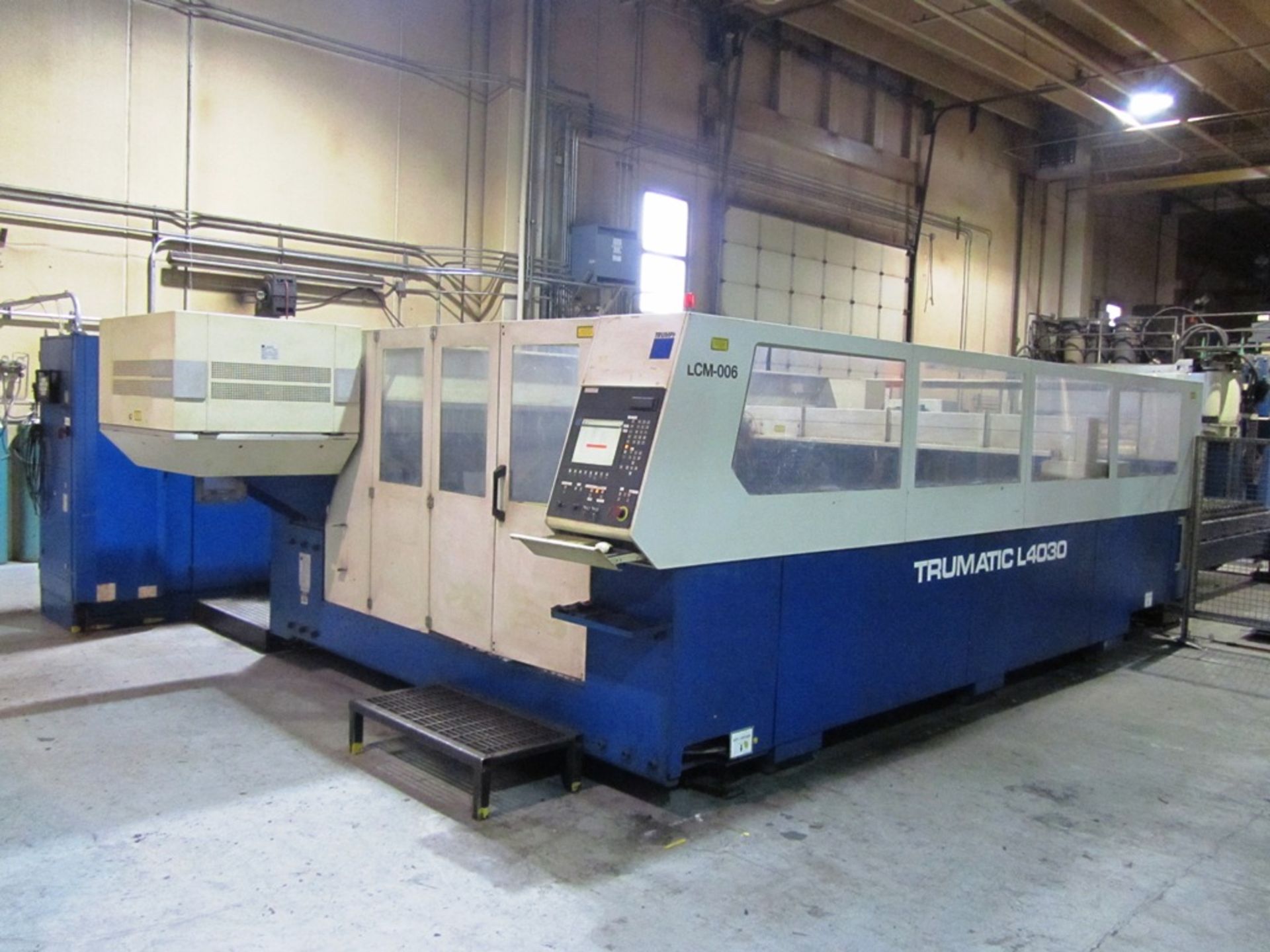 Trumph Trumatic L4030 4000 Watt CNC Laser Burning Machine with (2) 6' x 13' Pallets, Approx 38295