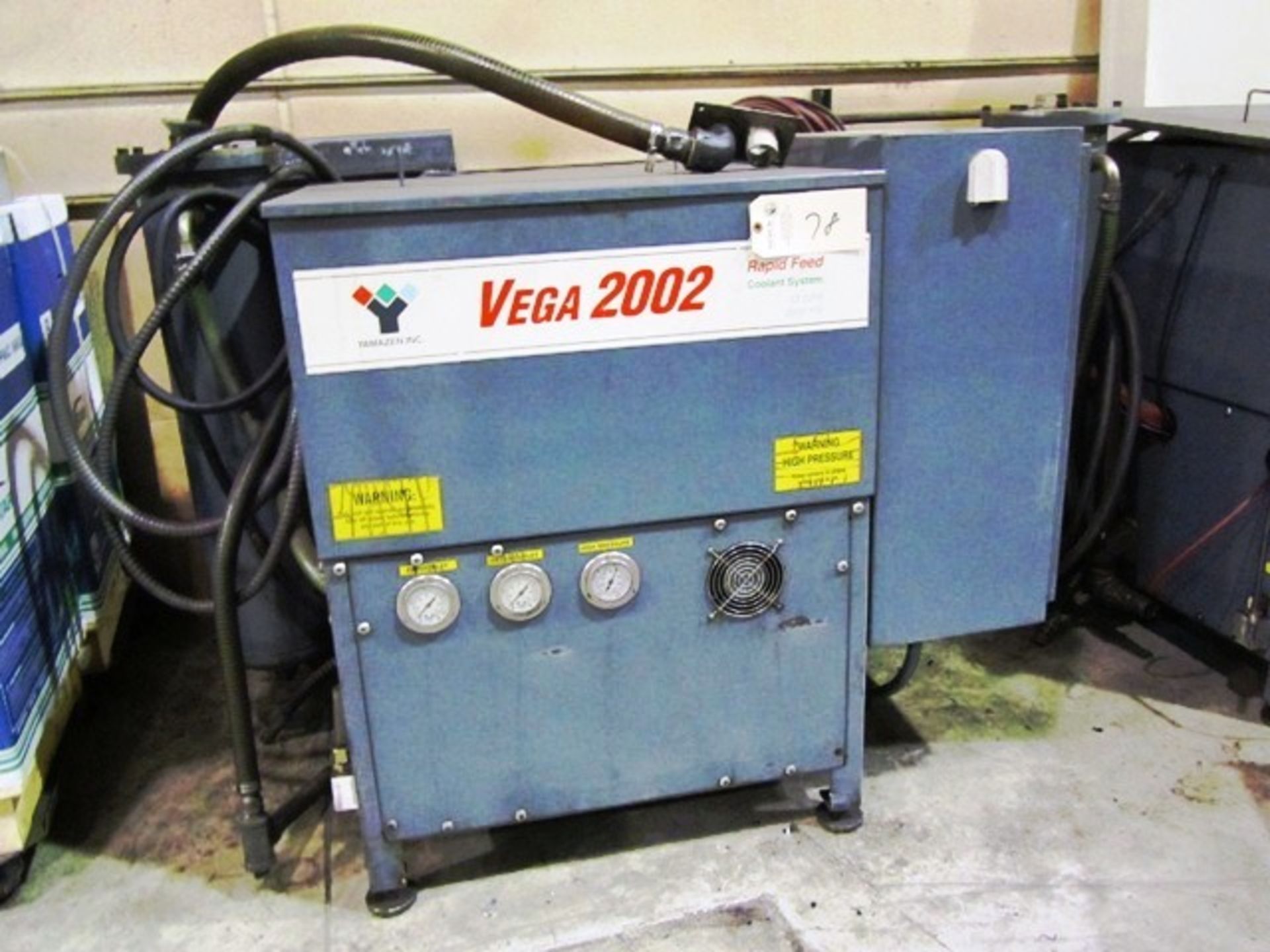Vega 2002 Rapid Feed Coolant System with 13 GPM, 2000 PSI, Magelis Control, sn:4028