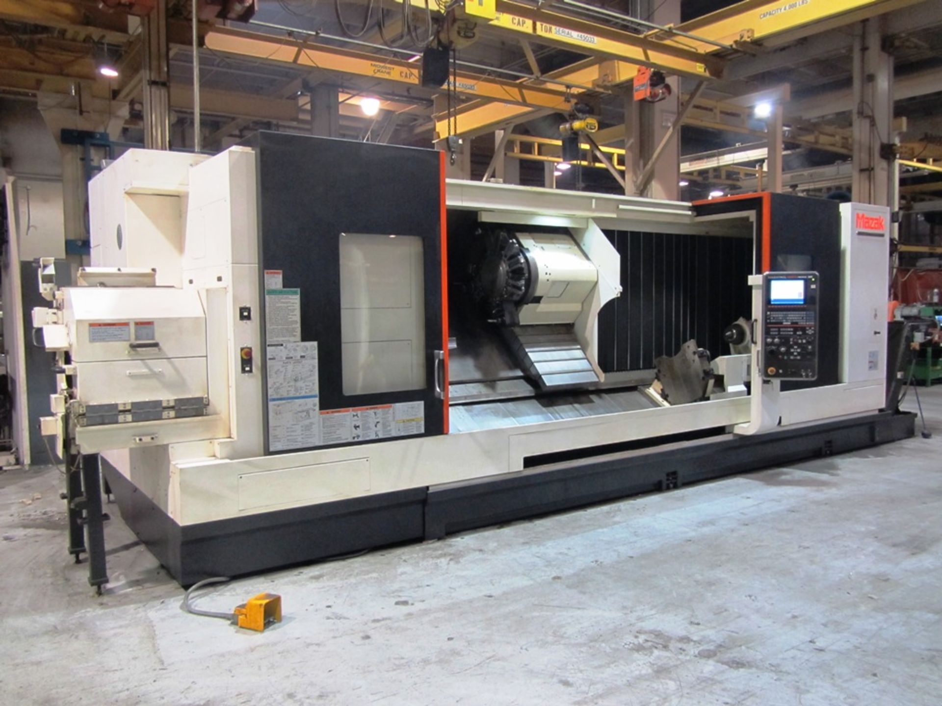 Mazak Slant Turn 550M Large Bore CNC Turning Center with 12-1/2'' Thru-Hole, Milling, Front 4-Jaw