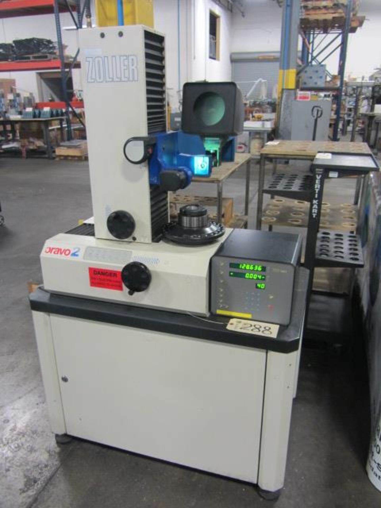 Zoller Bravo 2 50/40 Taper Programmable Tool Presetter with Zoller 6051 Control, Readout, sn:0423