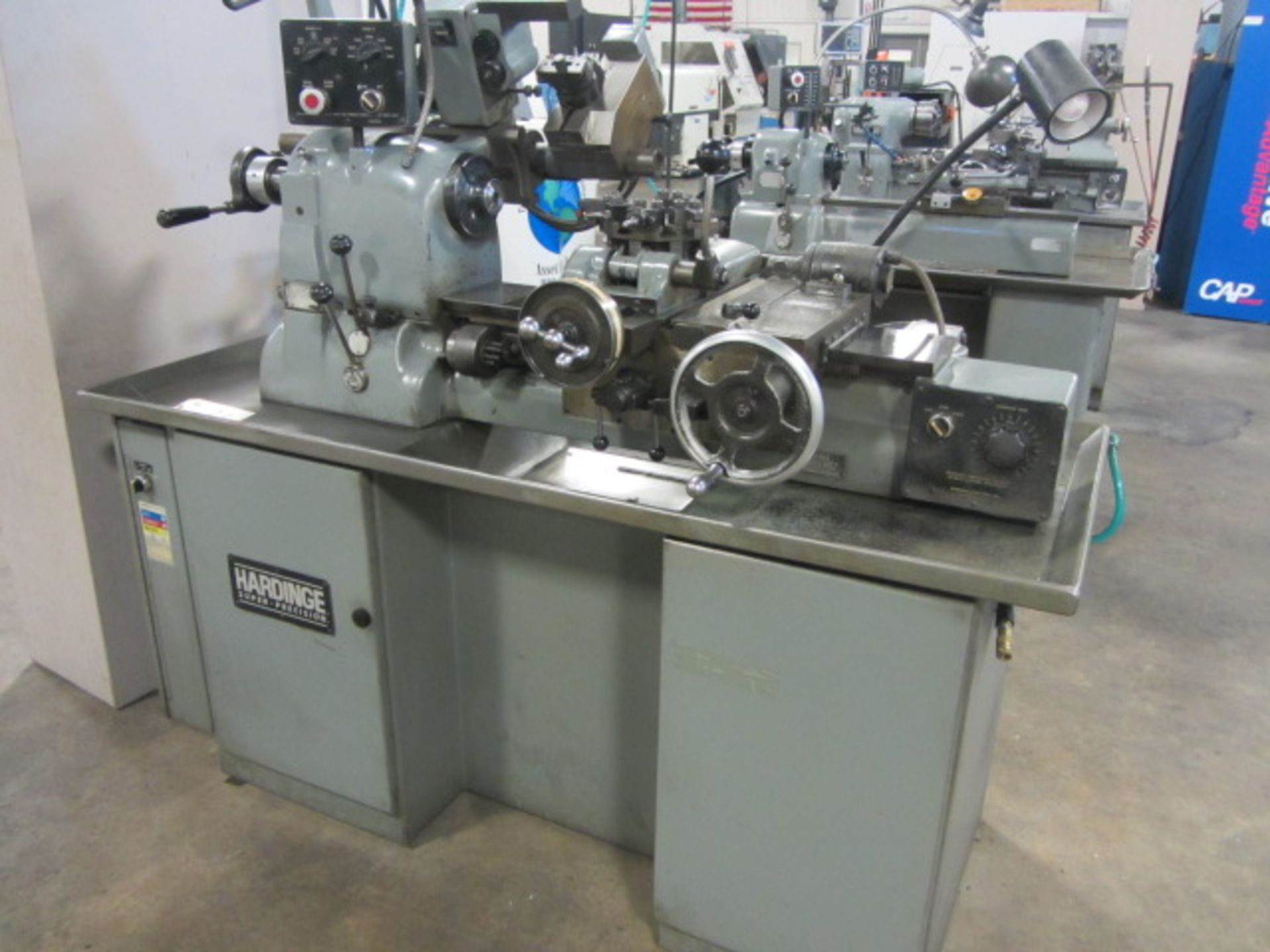 Hardinge HC Turret Lathe with 8 Station Turret, 5 `C' Collet Closer, Variable Carriage Feeds &