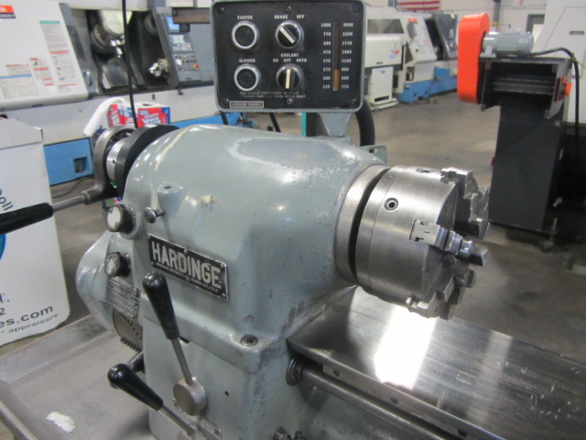 Hardinge HLV-H Precision Tool Room Lathe with Threading, 5 `C' Collet Closer, 6'' 6-Jaw Chuck, - Image 4 of 7