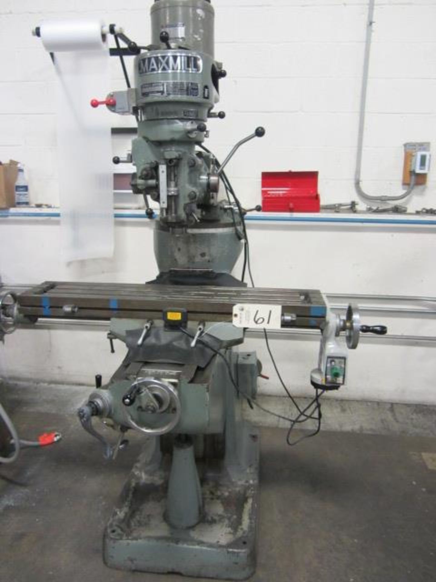 Maxmill Vertical Milling Machine with 9'' x 42'' Power Feed Table, R-8 Spindle Speeds to 2720 RPM, - Image 3 of 6
