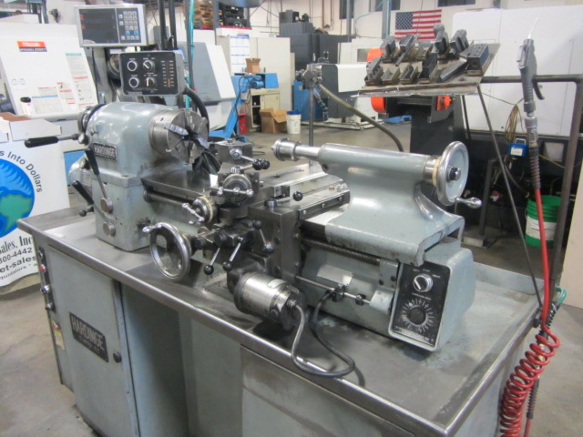 Hardinge HLV-H Precision Tool Room Lathe with Threading, 5 `C' Collet Closer, 6'' 6-Jaw Chuck, - Image 6 of 7