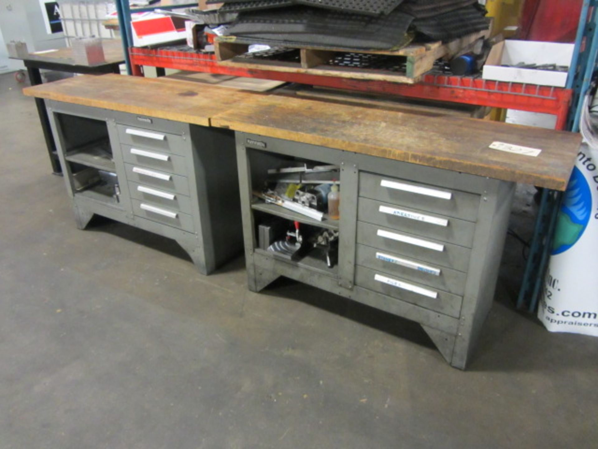 (2) 5 Drawer Kennedy Workbenches