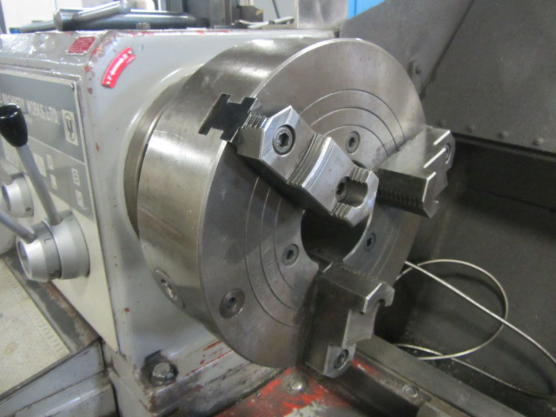 Mazak 20'' x 60'' Engine Lathe with Taper Attachment, 12'' 3-Jaw Chuck, 15'' 4-Jaw Chuck, 3-1/4'' - Image 9 of 9