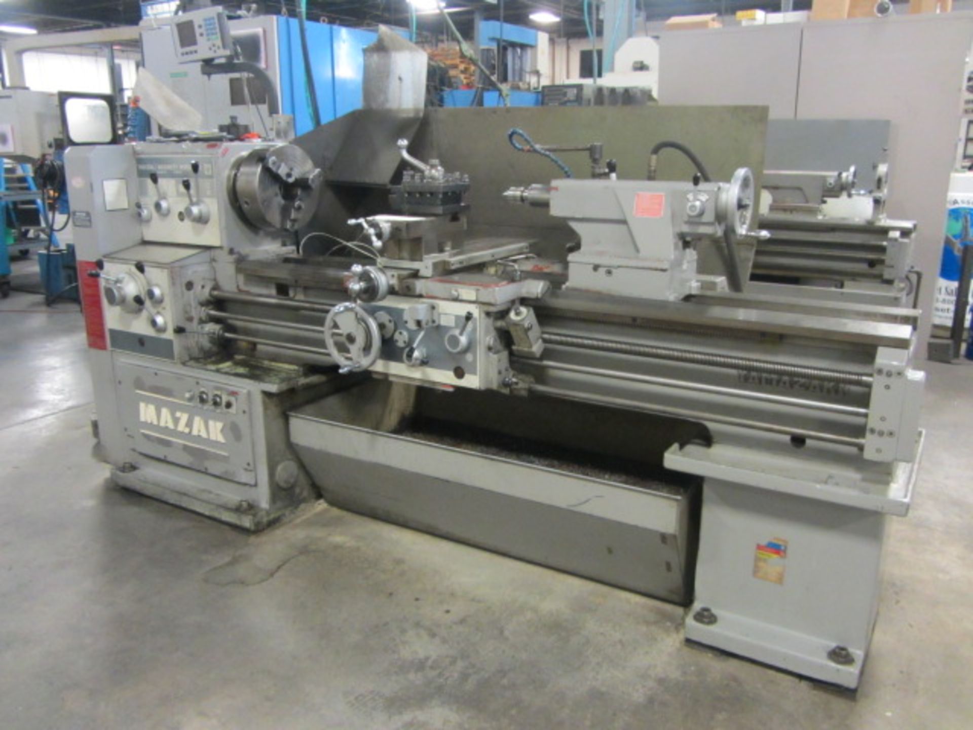 Mazak 20'' x 60'' Engine Lathe with Taper Attachment, 12'' 3-Jaw Chuck, 15'' 4-Jaw Chuck, 3-1/4''