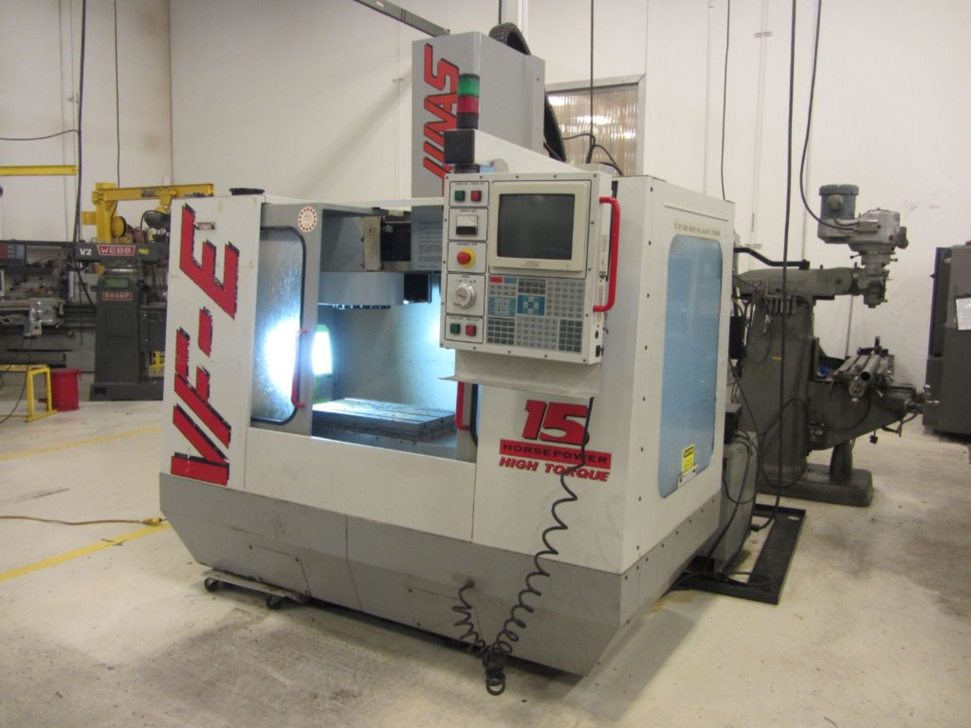 Haas VF-E Vertical Machining Center with 26'' x 14'' Table, #40 Taper Spindle Speeds to 7500 RPM,
