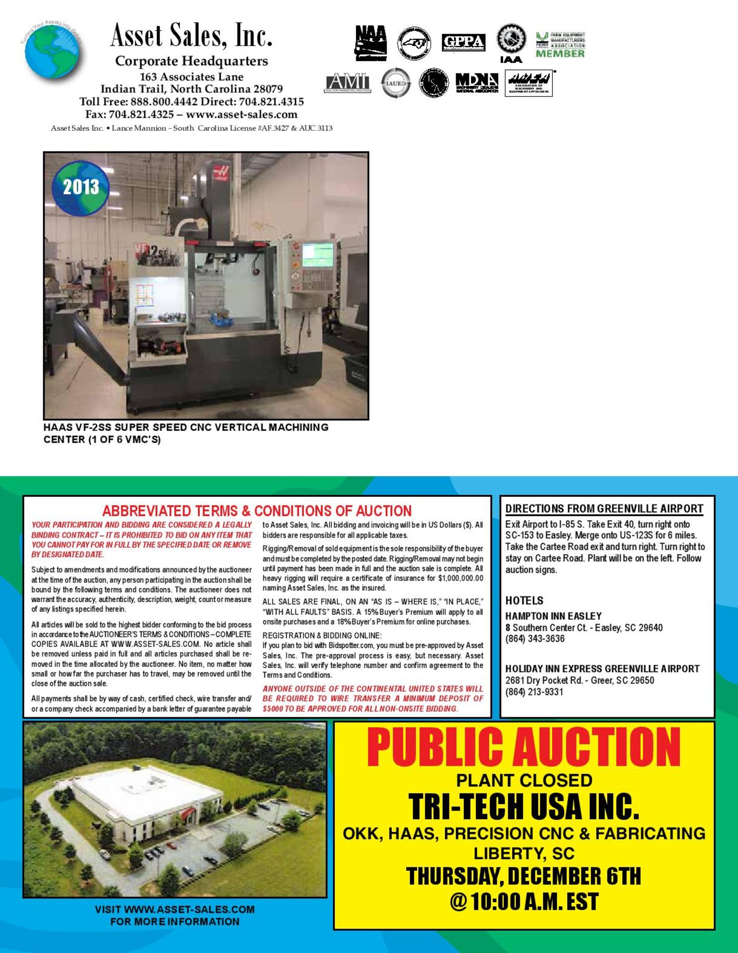 Register Now! TRI-TECH USA INC. - OKK, HAAS, Precision CNC & Fabricating Facility - Bild 8 aus 8