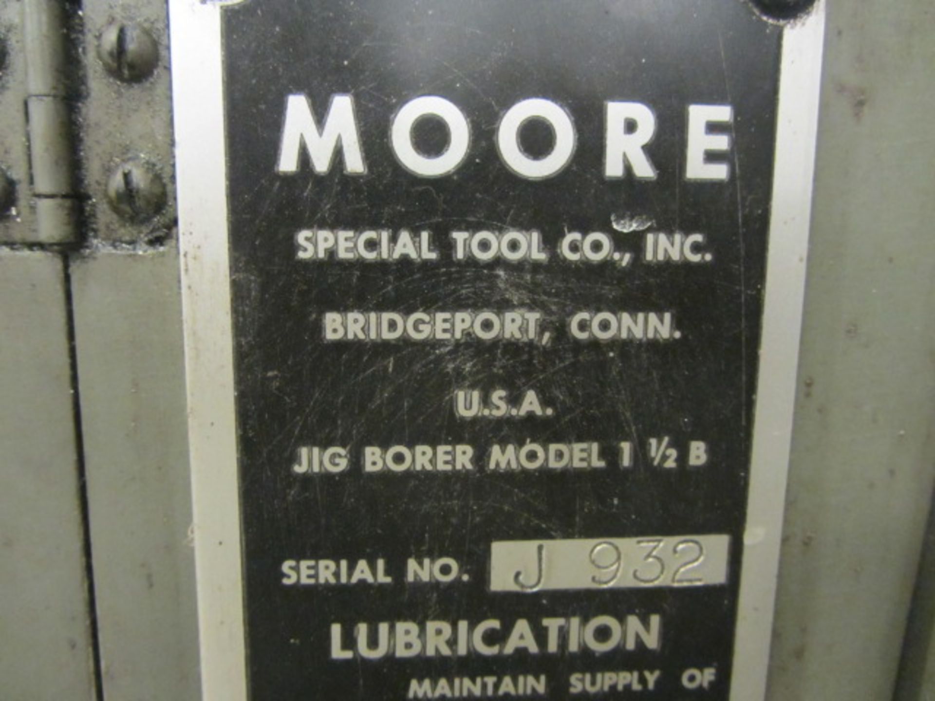 Moore 1-1/2B Jig Borer with 9'' x 14'' Travels, Adjustable Feed, Indicator, sn:J932 - Image 4 of 5