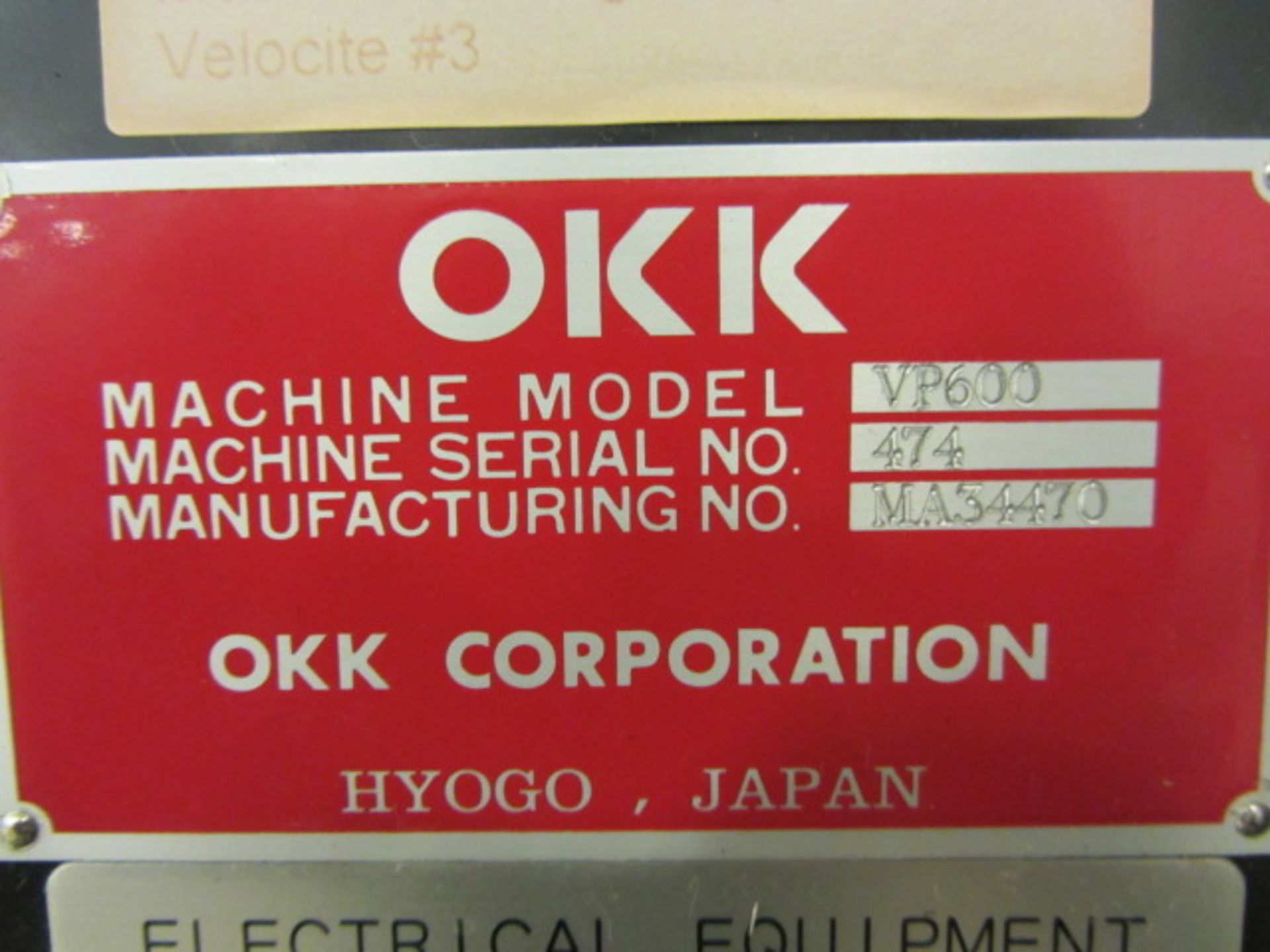 OKK VP-600 5-Axis CNC Vertical Machining Center with 19.7'' Diameter 4/5 Axis Rotary Trunnion Table, - Image 14 of 14